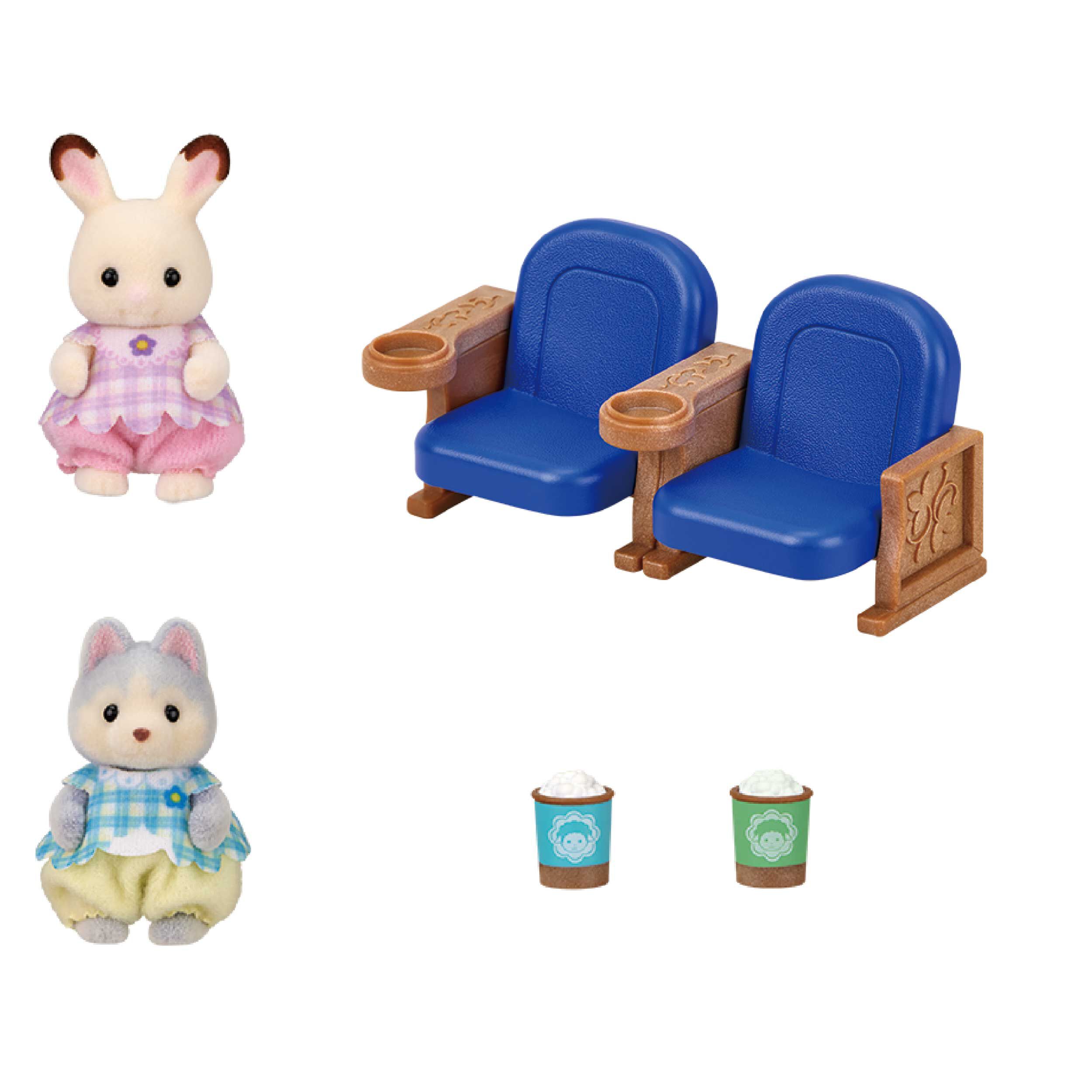 赤ちゃんシアターセット -ショコラウサギ＆ハスキー- / 家具と