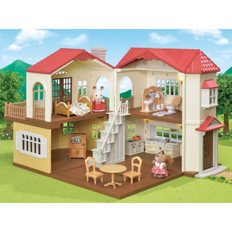 赤い屋根の大きなお家 おすすめ家具セット 家具と人形セット シルバニアファミリーオンラインショップ