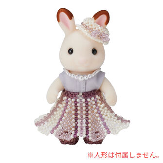 ラベンダーカラーの おでかけワンピースお母さん用