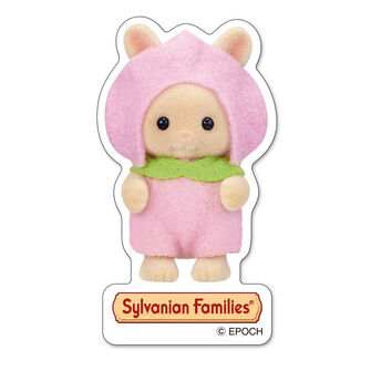 ステッカー　みるくウサギの赤ちゃん（ピーチ）