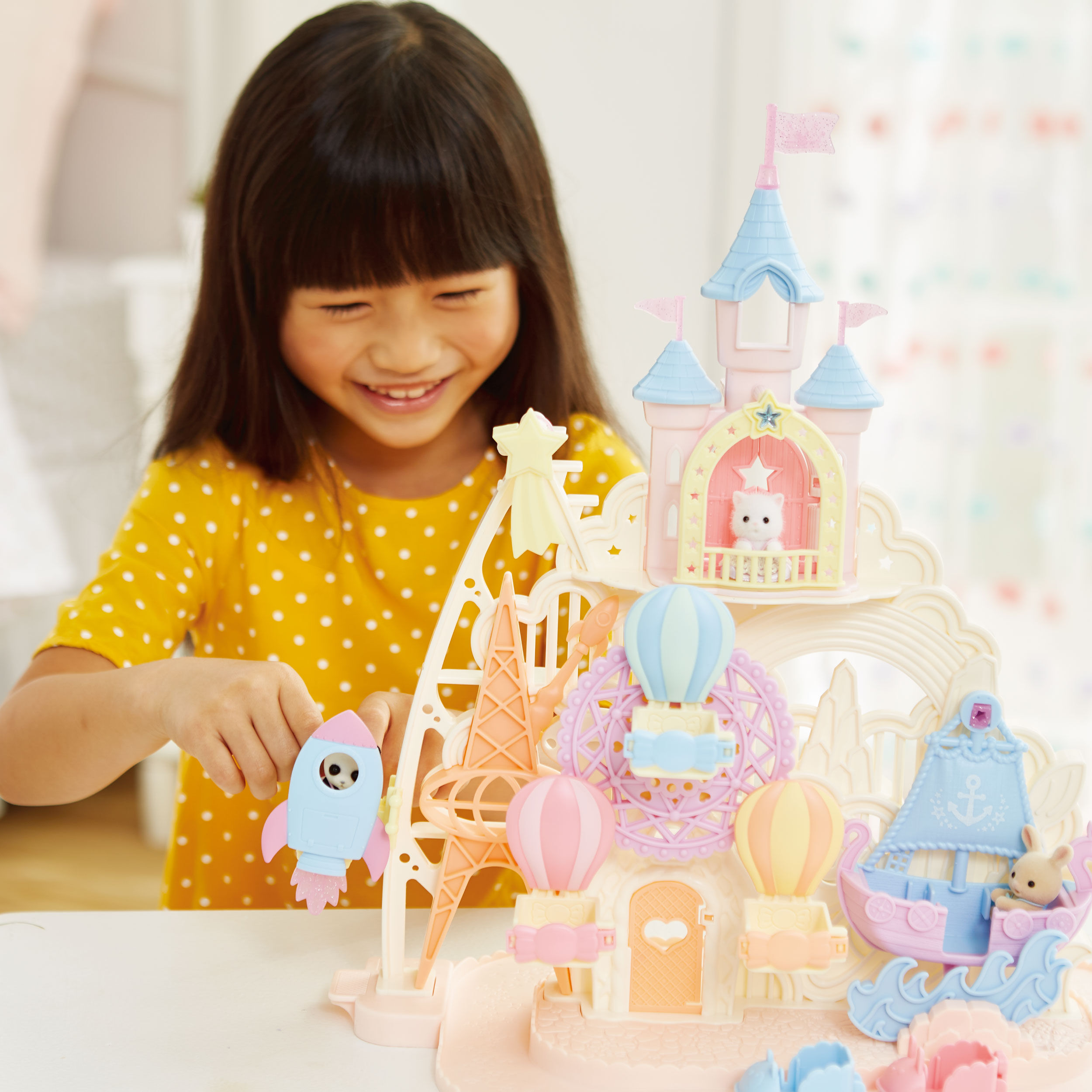 シルバニアファミリー - F29美品【お城のゆめいろゆうえんち】シルバニアファミリー お城のゆめいろゆうえんち / ゆうえんち - シルバニアファミリー