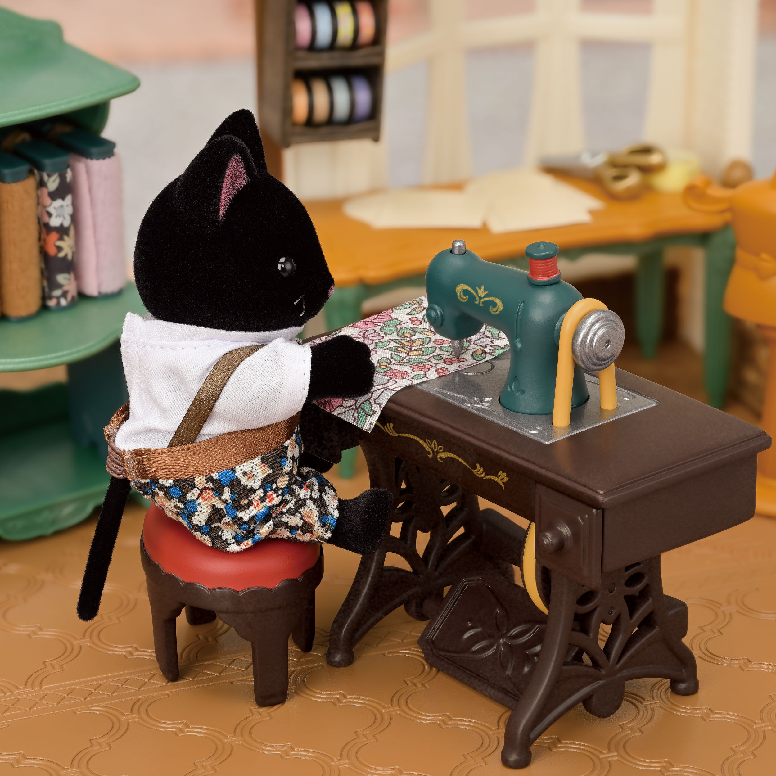 ほしぞらネコの仕立て屋さん-リバティプリント- / 家具と人形