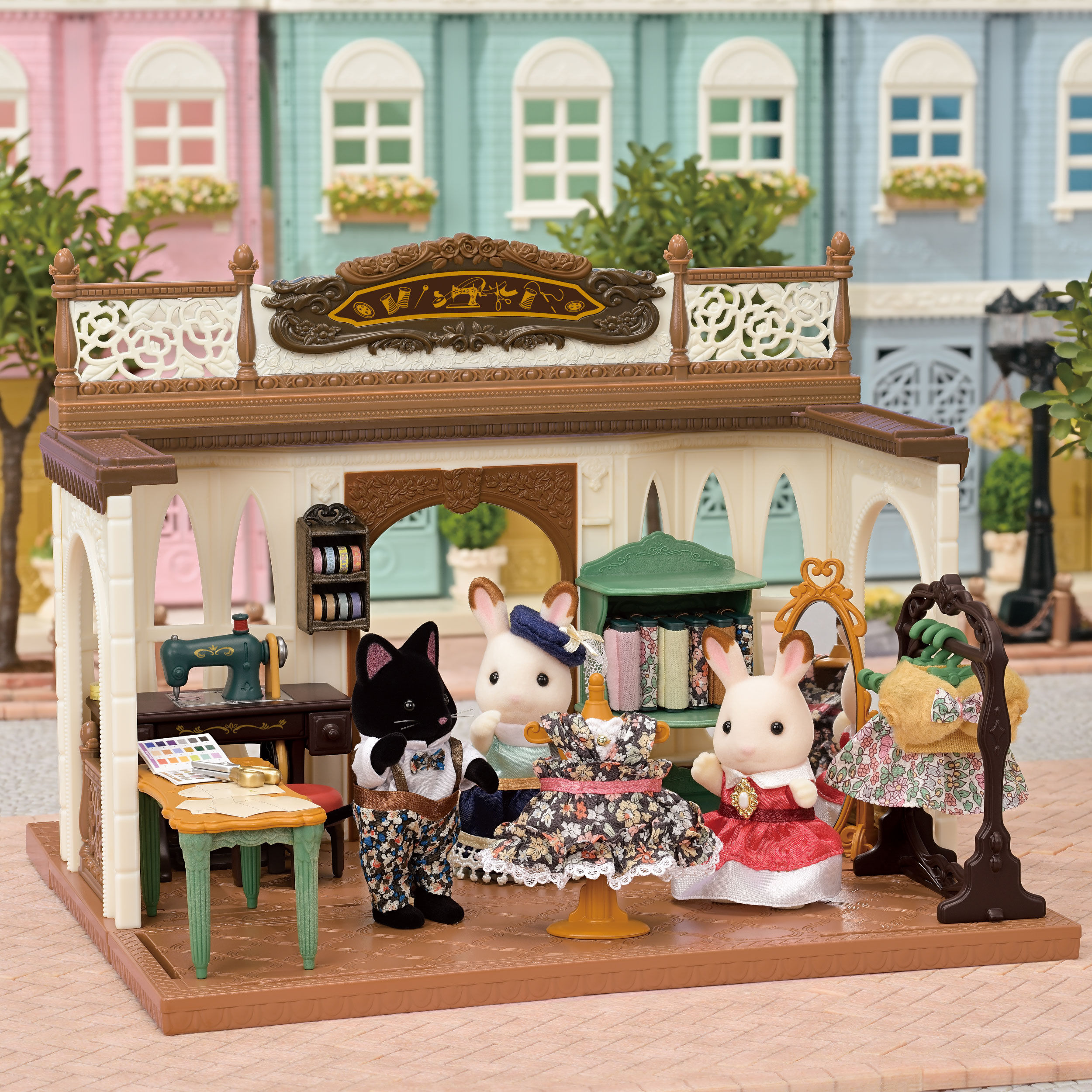 食品・日用品 半額ストア ほしぞらネコの仕立て屋さん-リバティプリント- / 家具と人形 シルバニアファミリー