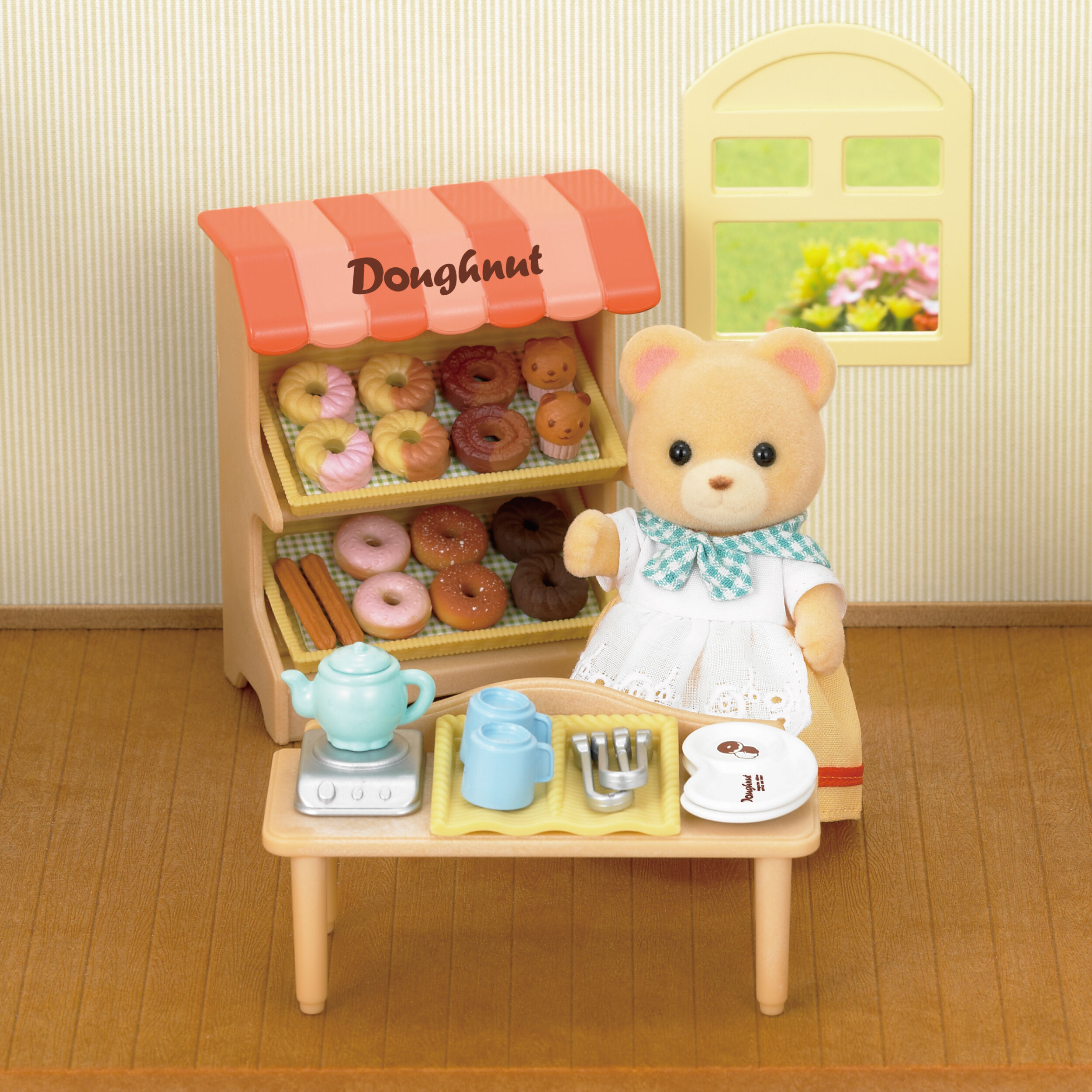 海外から輸入 あげたてドーナツ屋さんセット / お店屋さん・お医者さん シルバニアファミリー