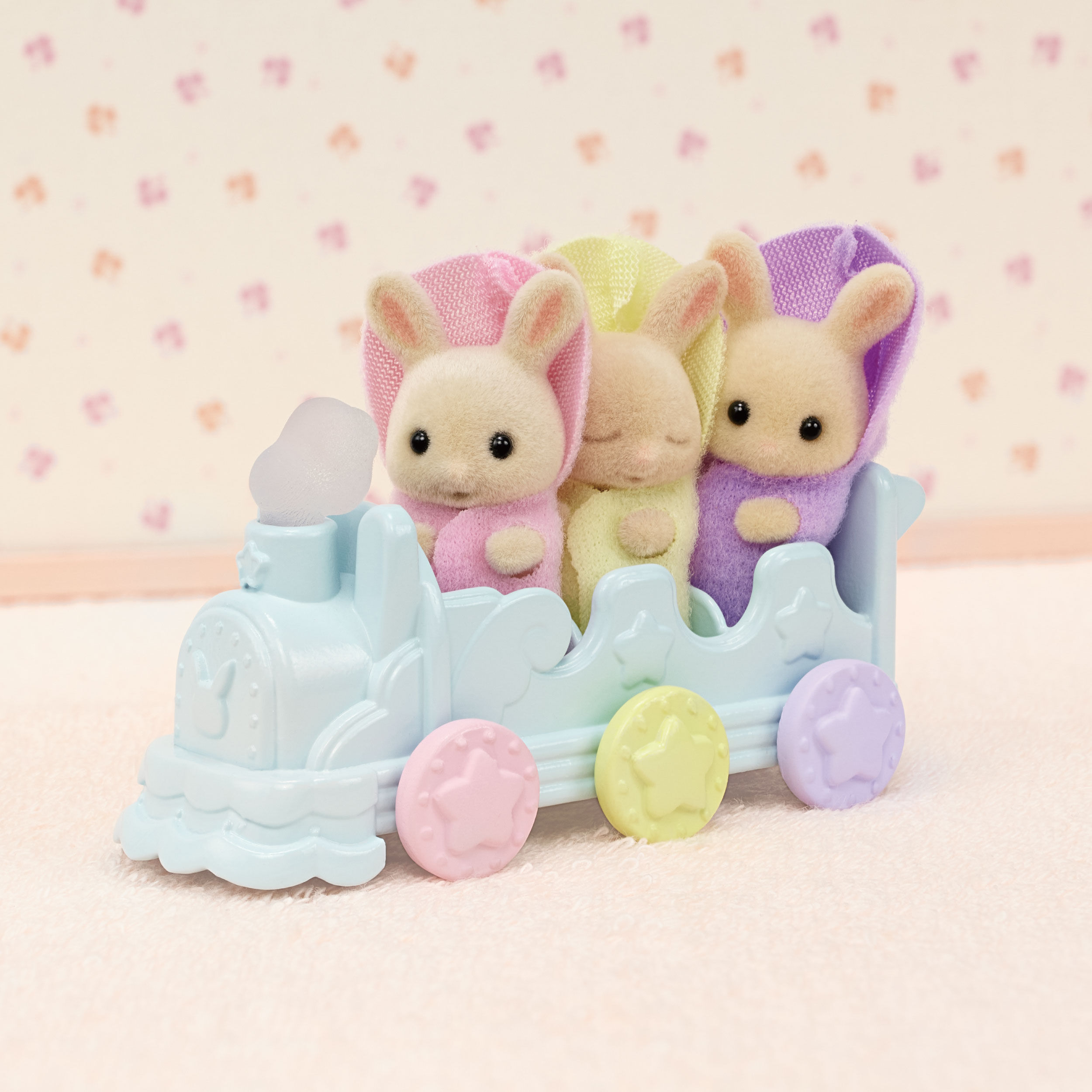 みるくウサギのみつごちゃん だいすきおふろセット / 家具と人形セット
