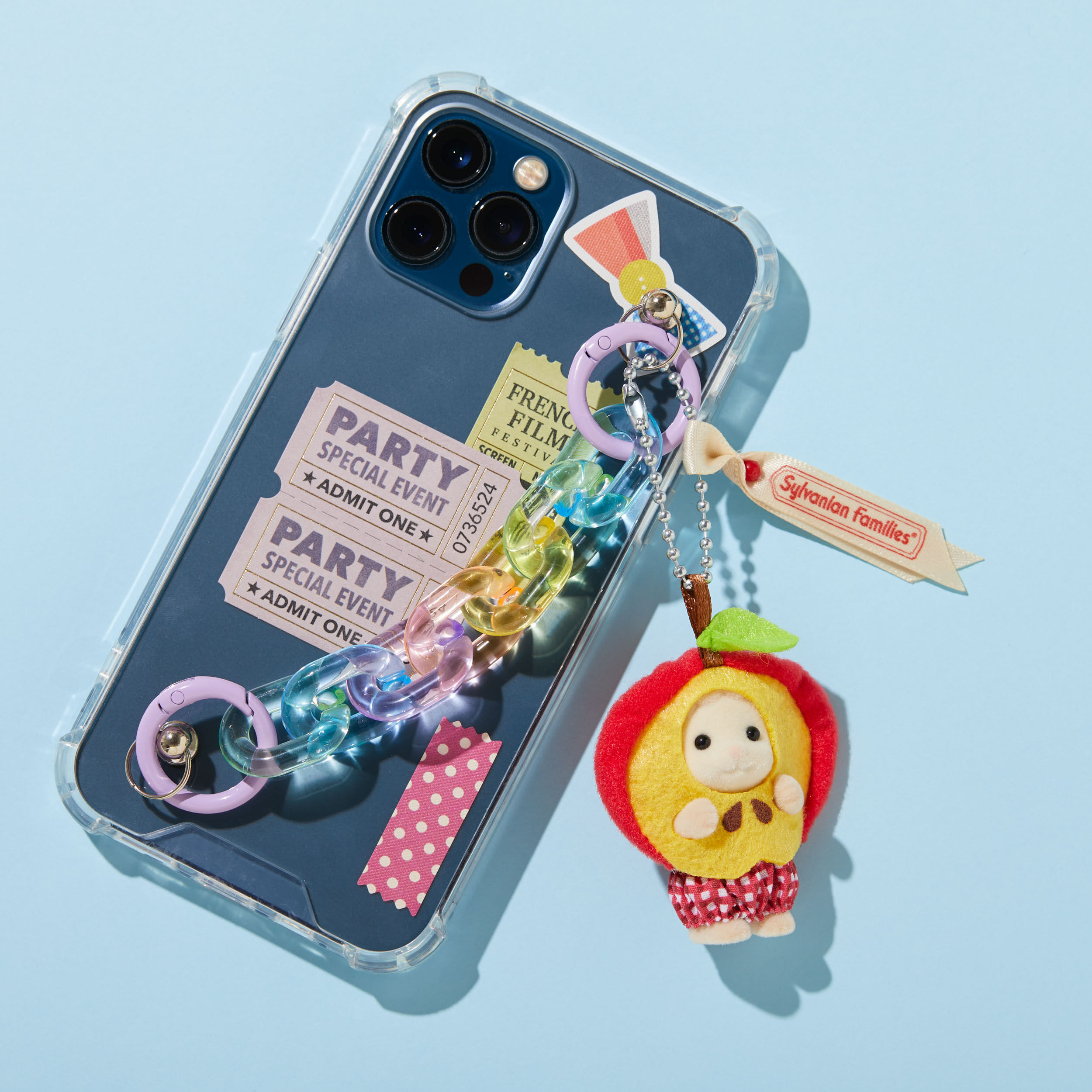 シルバニアファミリーキーチェーン ヒツジの赤ちゃん -リンゴ