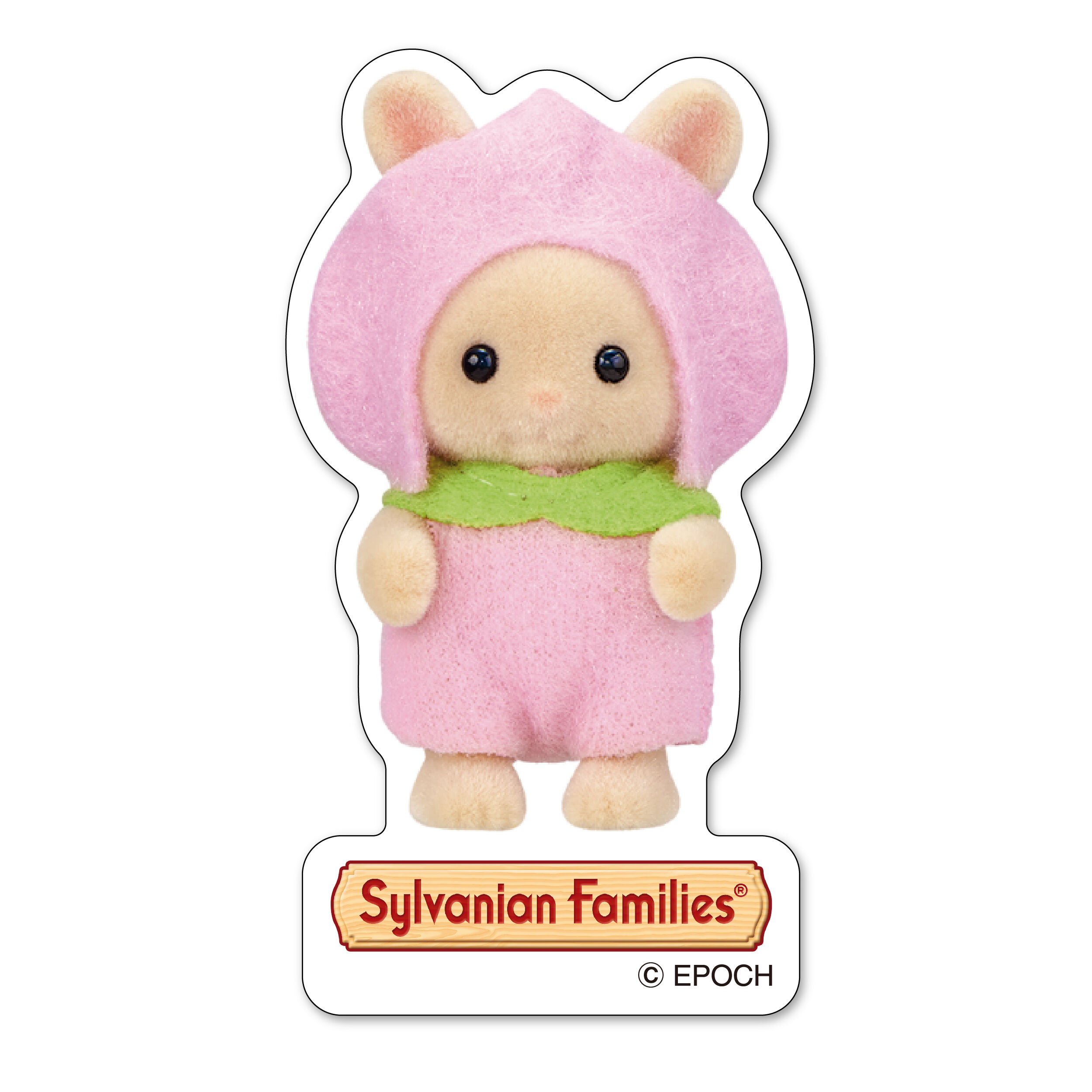 ステッカー みるくウサギの赤ちゃん（ピーチ） / ステッカー