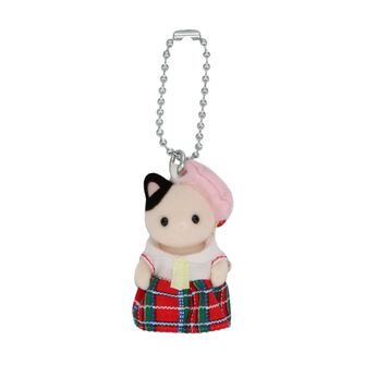 チャコールネコキーホルダー（セーラー服）