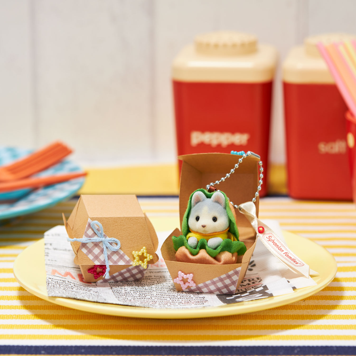 【匿名配送】シルバニアファミリー　キーチェーン　4種セット 新品 未開封シルバニアファミリーキーチェーン⁄4個セット シルバニア