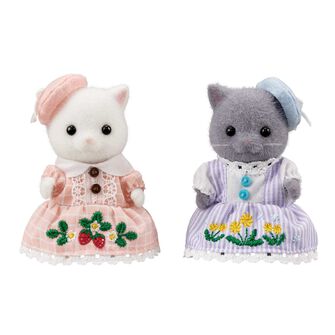 なかよしペアセット-いちご・たんぽぽの刺しゅう-