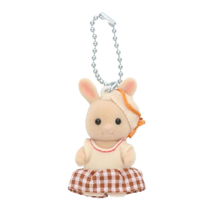 みるくウサギキーホルダー(ジャンパースカート)