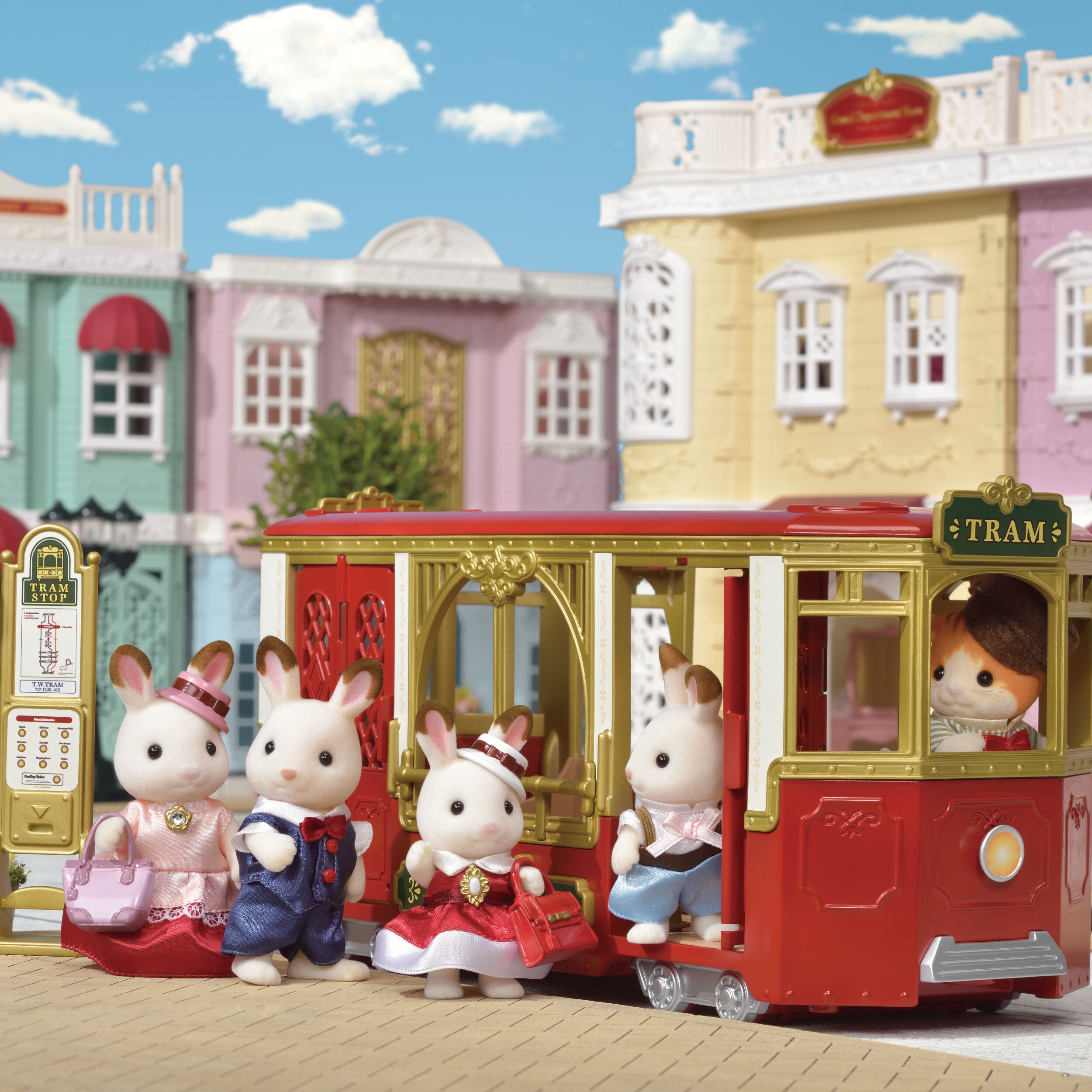 シルバニアファミリー　海外版　トラム　デパート　ポーチ 廃盤希少品！！Sylvanian Families（シルバニアファミリー）UK版