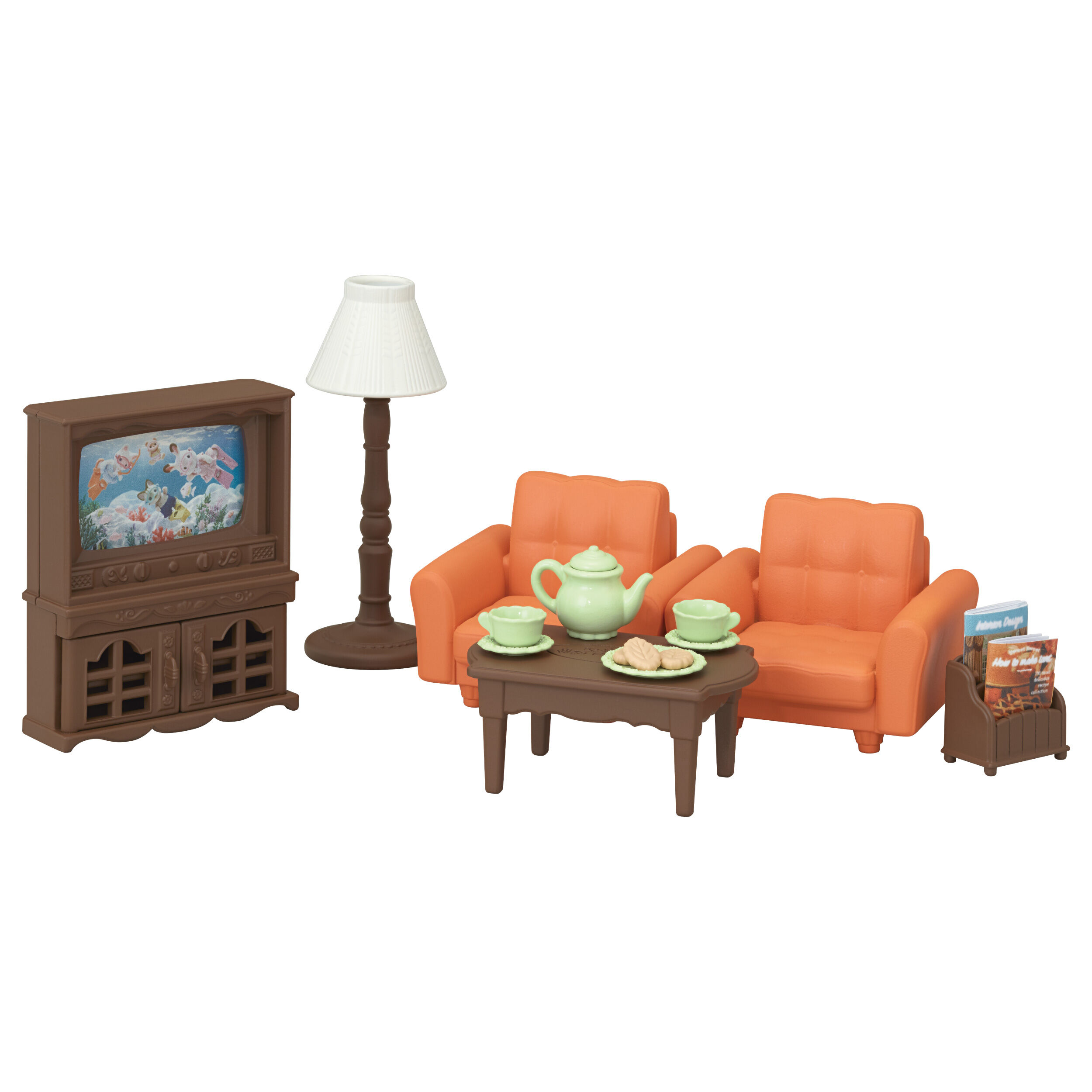 シルバニアファミリー - シルバニアファミリー 緑の家具・本
