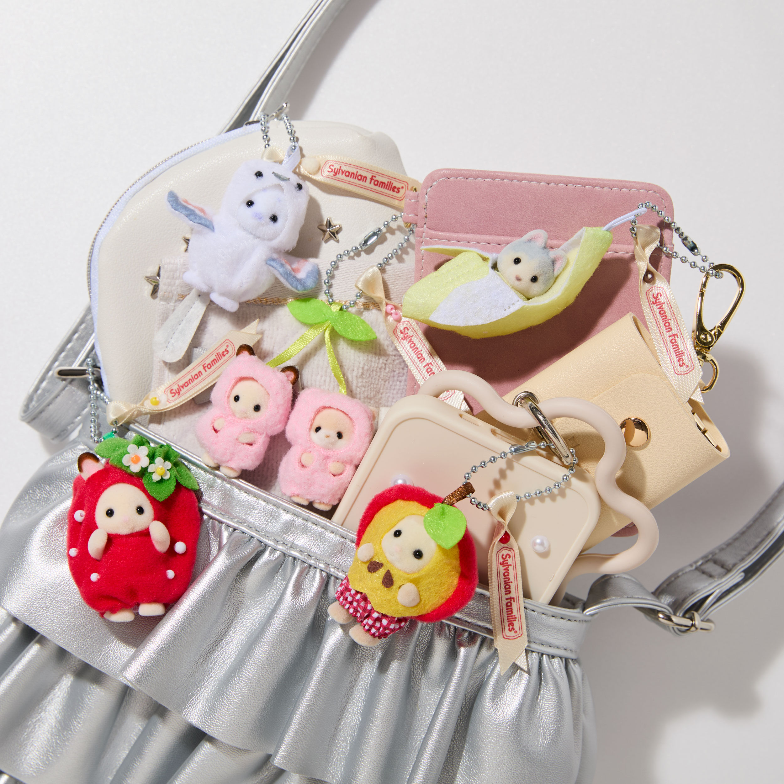 【新品・2点セット】シルバニアファミリー　シマエナガ　キーチェーン　あざらし NEW ORIGINAL ITEM】「シルバニアファミリーキーチェーン