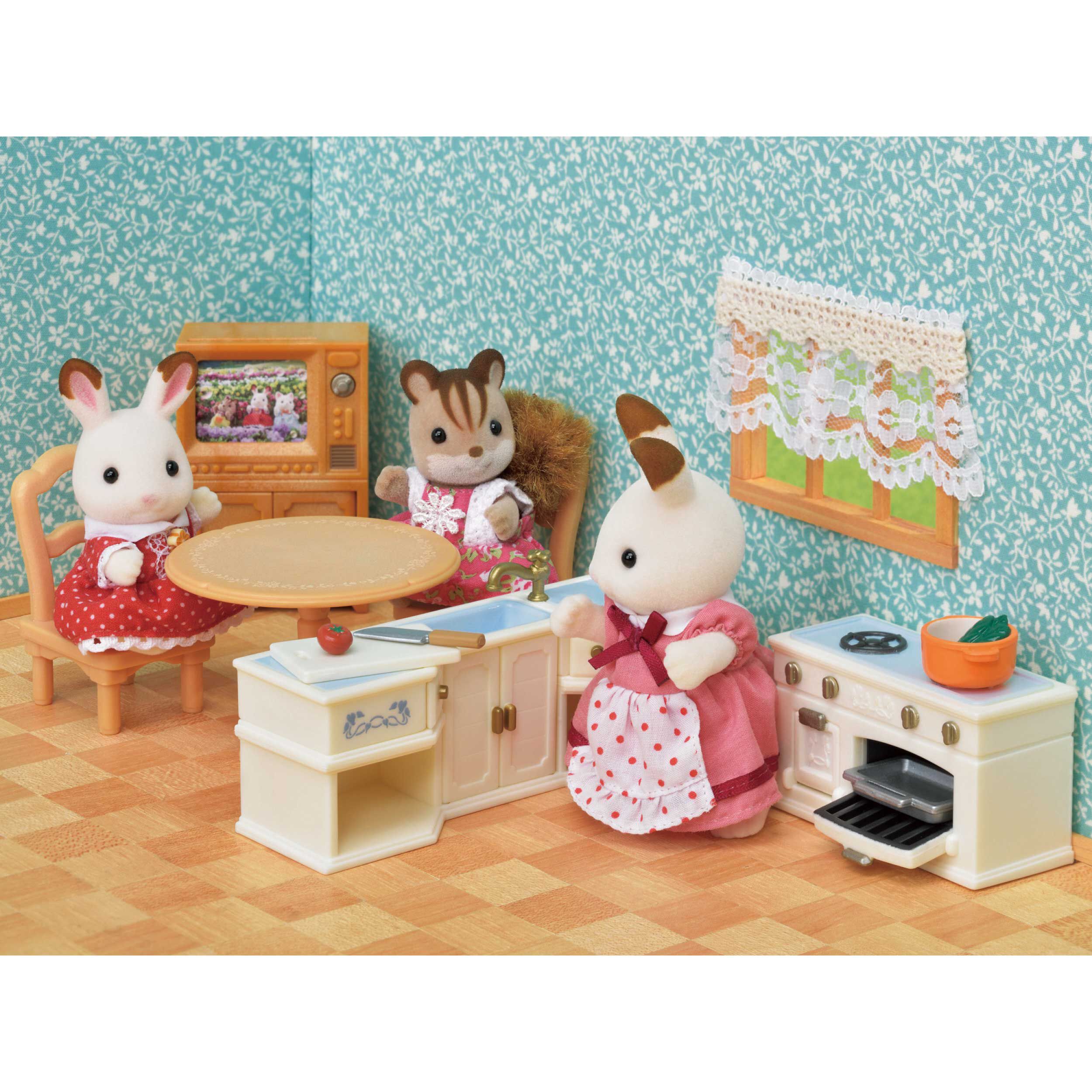 赤い屋根の大きなお家 おすすめ家具セット / 家具と人形セット - シルバニアファミリーオンラインショップ
