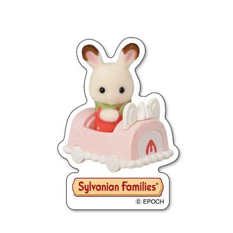 シルバニアファミリー　ステッカー　小さいショコラウサギの赤ちゃん（ケーキの車）
