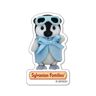 ステッカー　ペンギンの赤ちゃん(水色服）