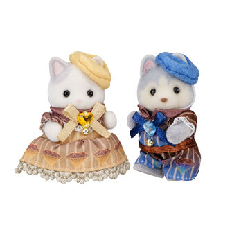 シルバニアファミリー×デルレイ　ラテネコの赤ちゃん＆ハスキーの赤ちゃん -ダイヤモンドショコラ-
