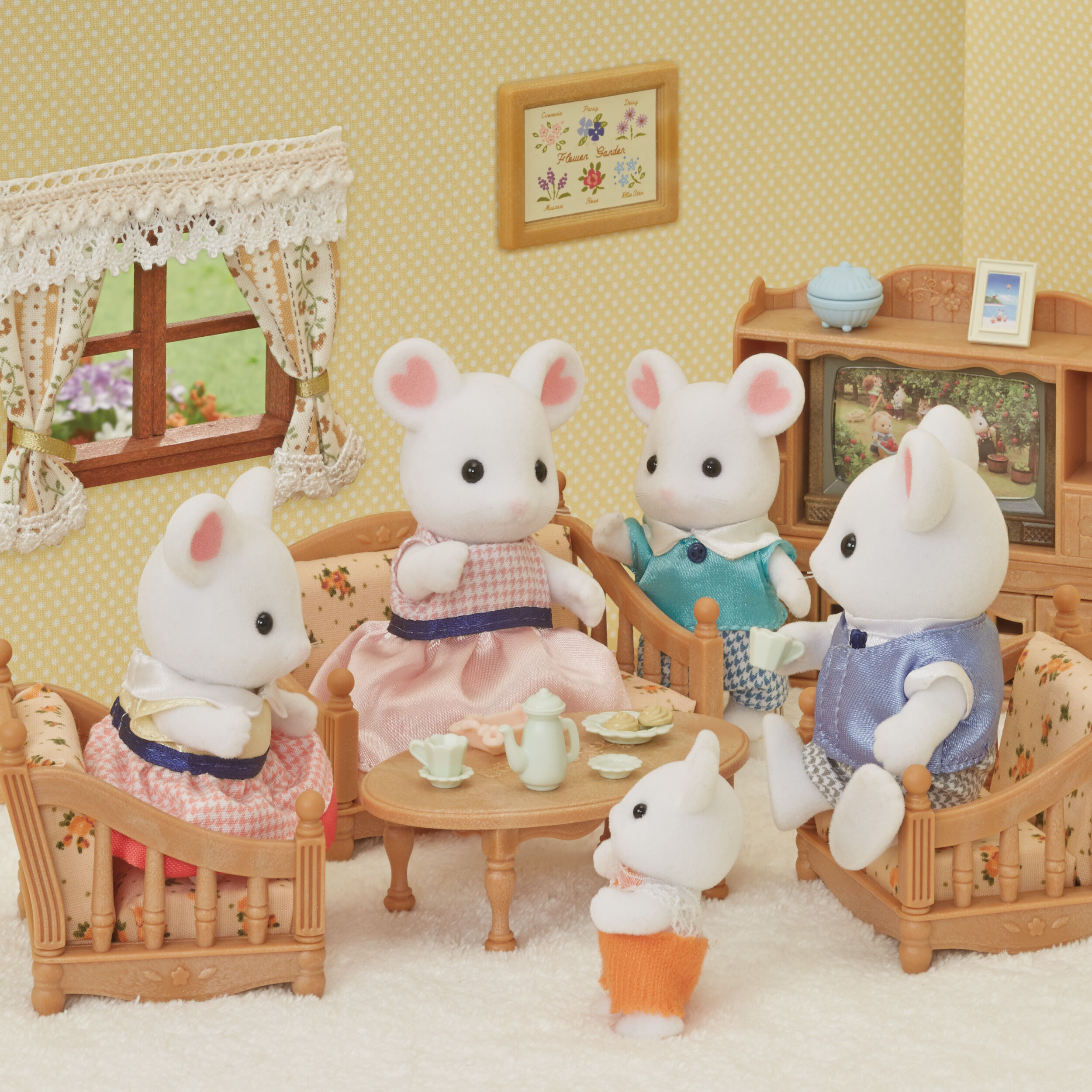 マシュマロネズミファミリー / ファミリーセット - シルバニア