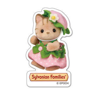 ステッカー　シマネコの赤ちゃん（いちご）