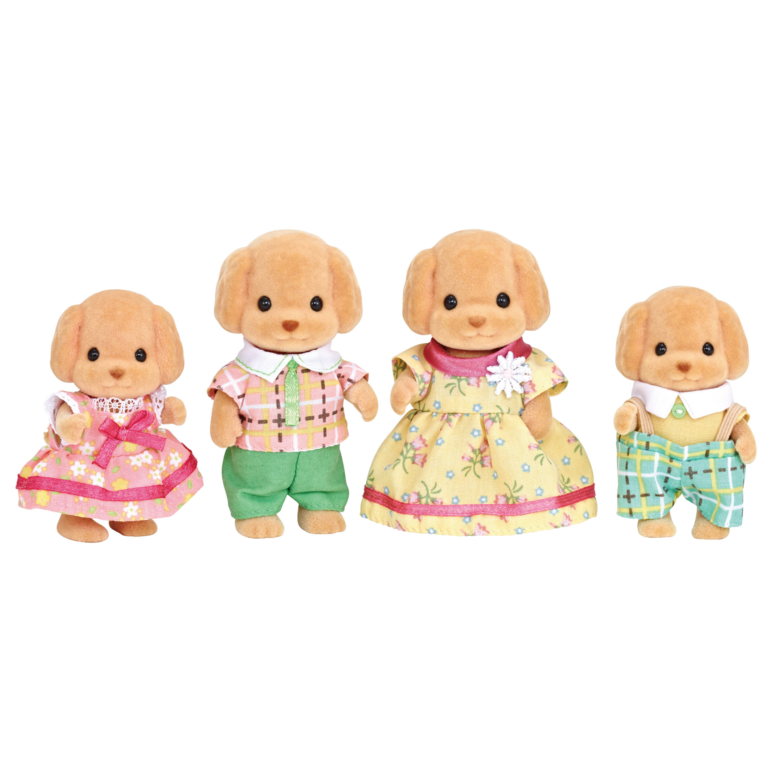 トイプードルファミリー &amp; トイプードルの赤ちゃん のふたごちゃん　3点セット トイプードルファミリー & トイプードルの赤ちゃん のふたご