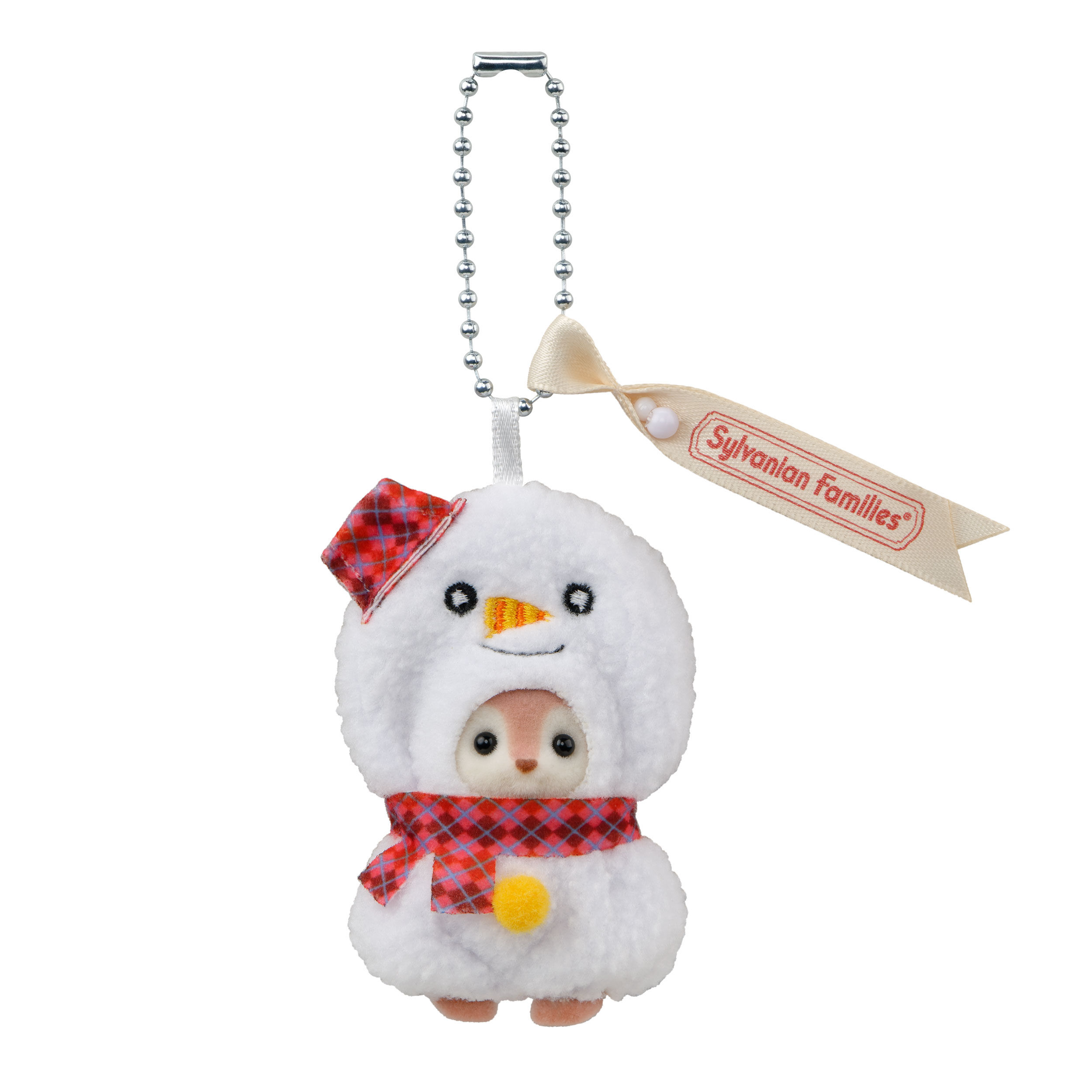シルバニアファミリーキーチェーン シカの赤ちゃん-雪だるま