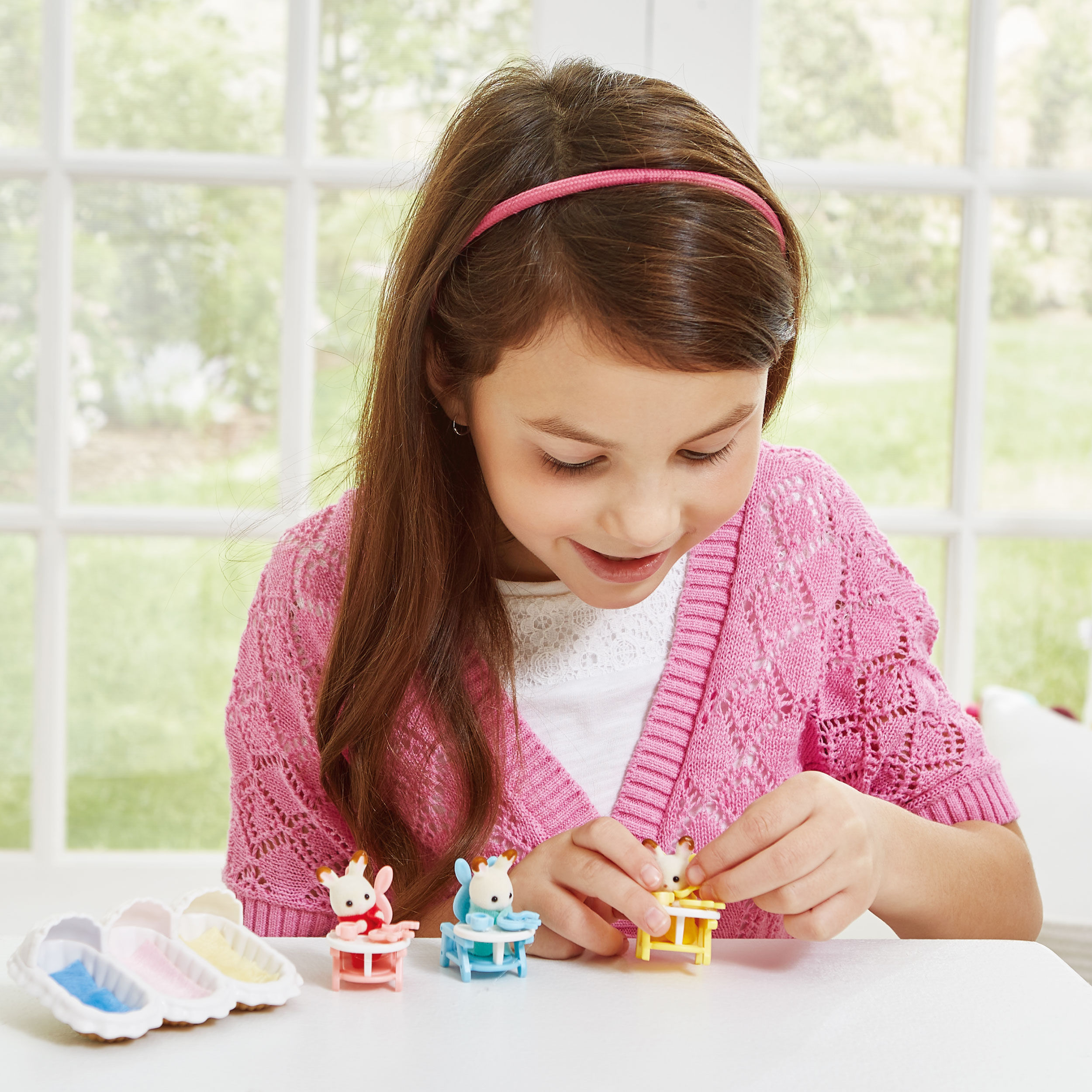 ショコラウサギのみつごちゃんお世話セット / 家具と人形セット