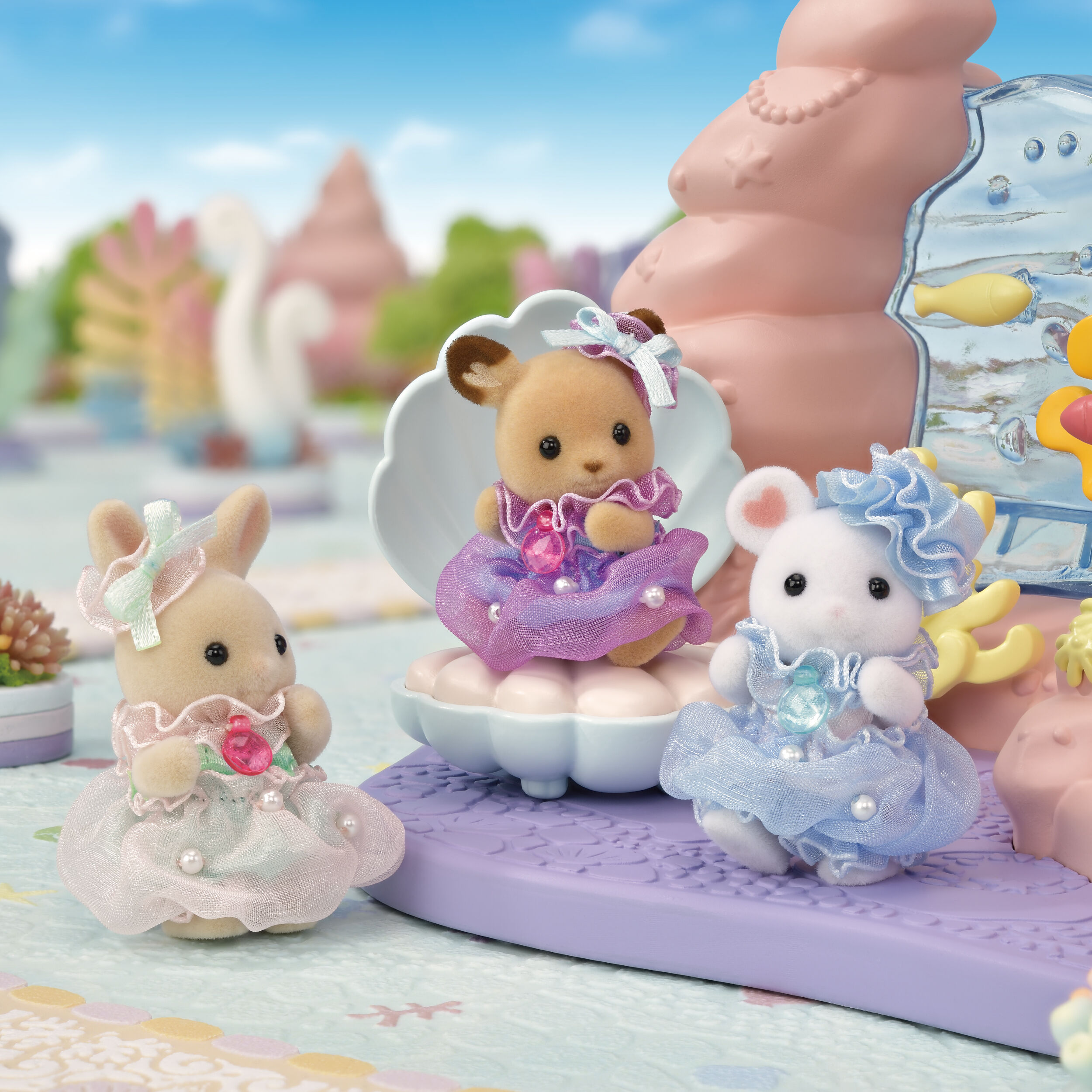【高額売筋】 赤ちゃんトリオ（ジェリーフィッシュ） / 赤ちゃん - シルバニア 小物・アクセサリー