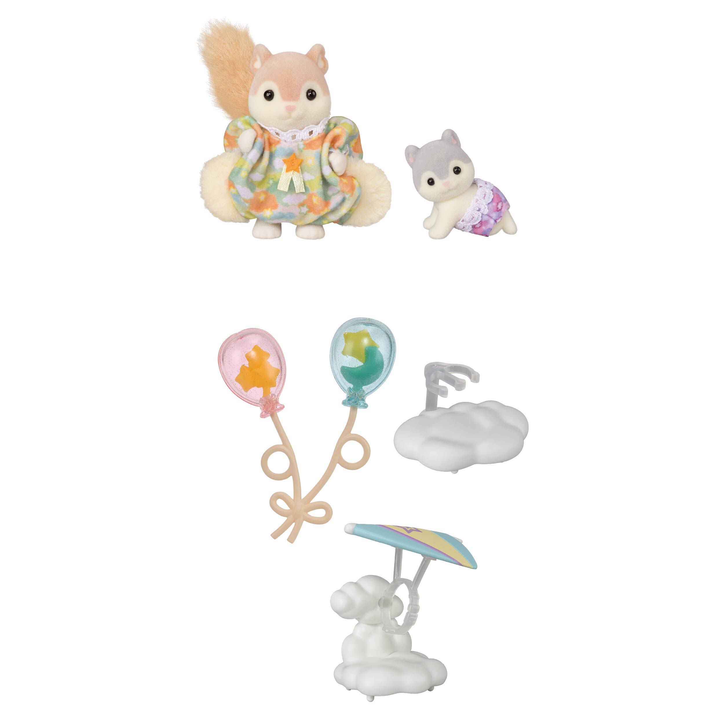 モモンガのきょうだい -お空のおさんぽセット- / 家具と人形セット