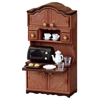 クラシックブラウン　カップボードセット