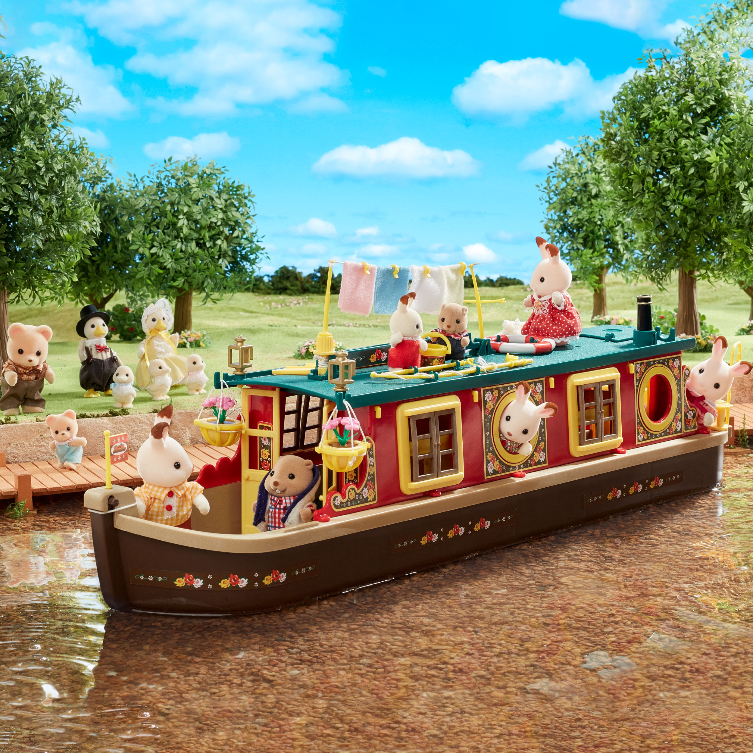 シルバニアファミリー 逆輸入 Canal Boat Sylvanian Families RIVER CANAL BOAT Calico Critters 2021
