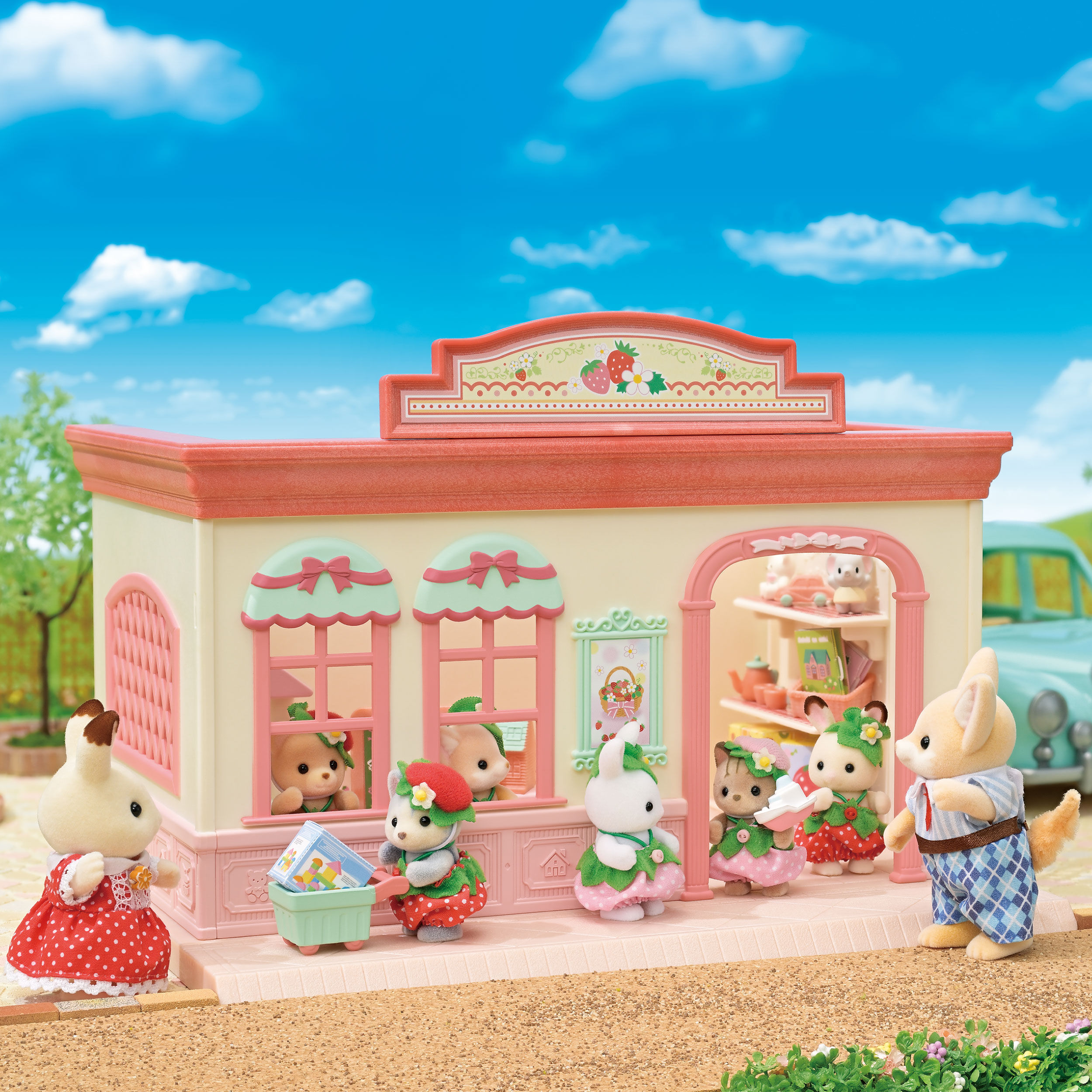 定番の中古商品 いちごのナーサリールーム / 家具と人形セット - シルバニア シルバニアファミリー