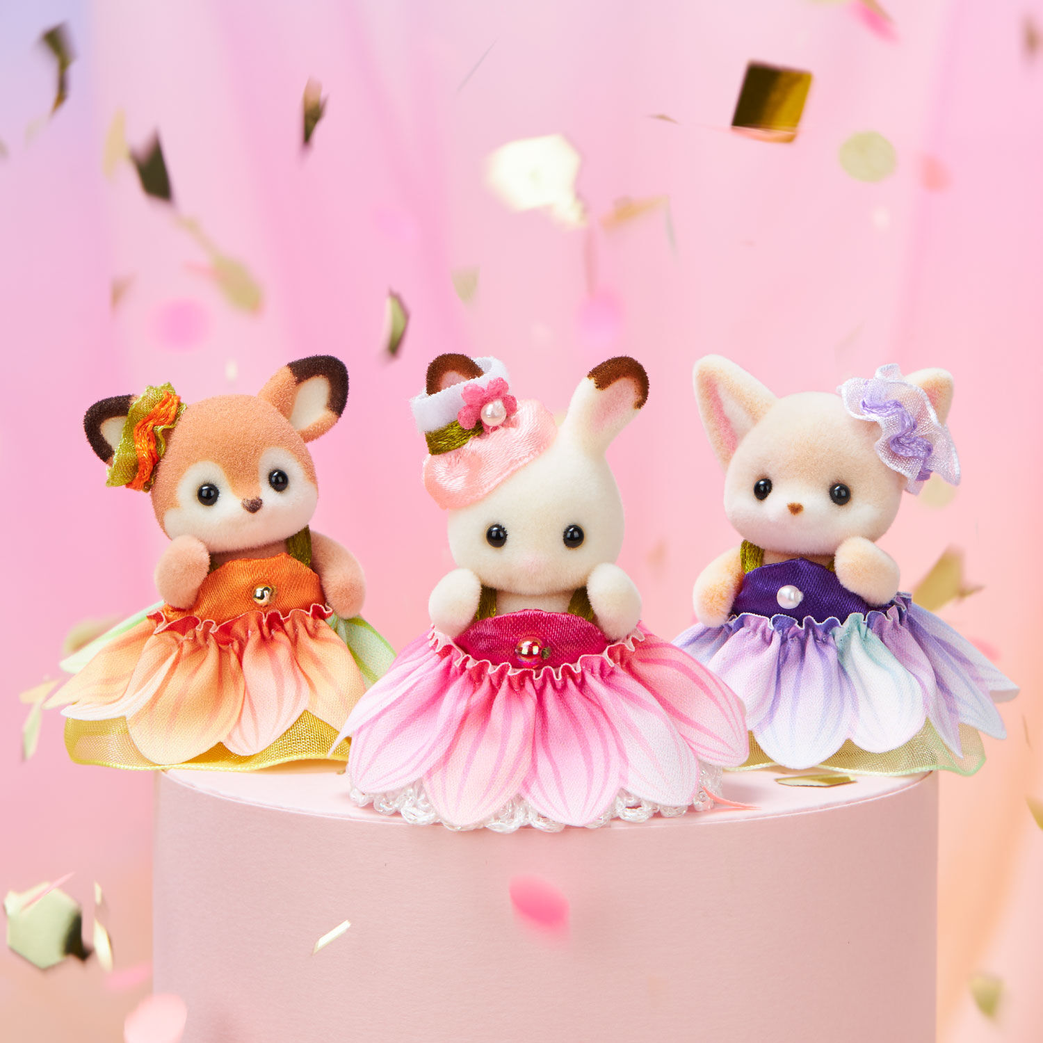 赤ちゃんトリオ（お花のドレス） / 赤ちゃん - シルバニアファミリー