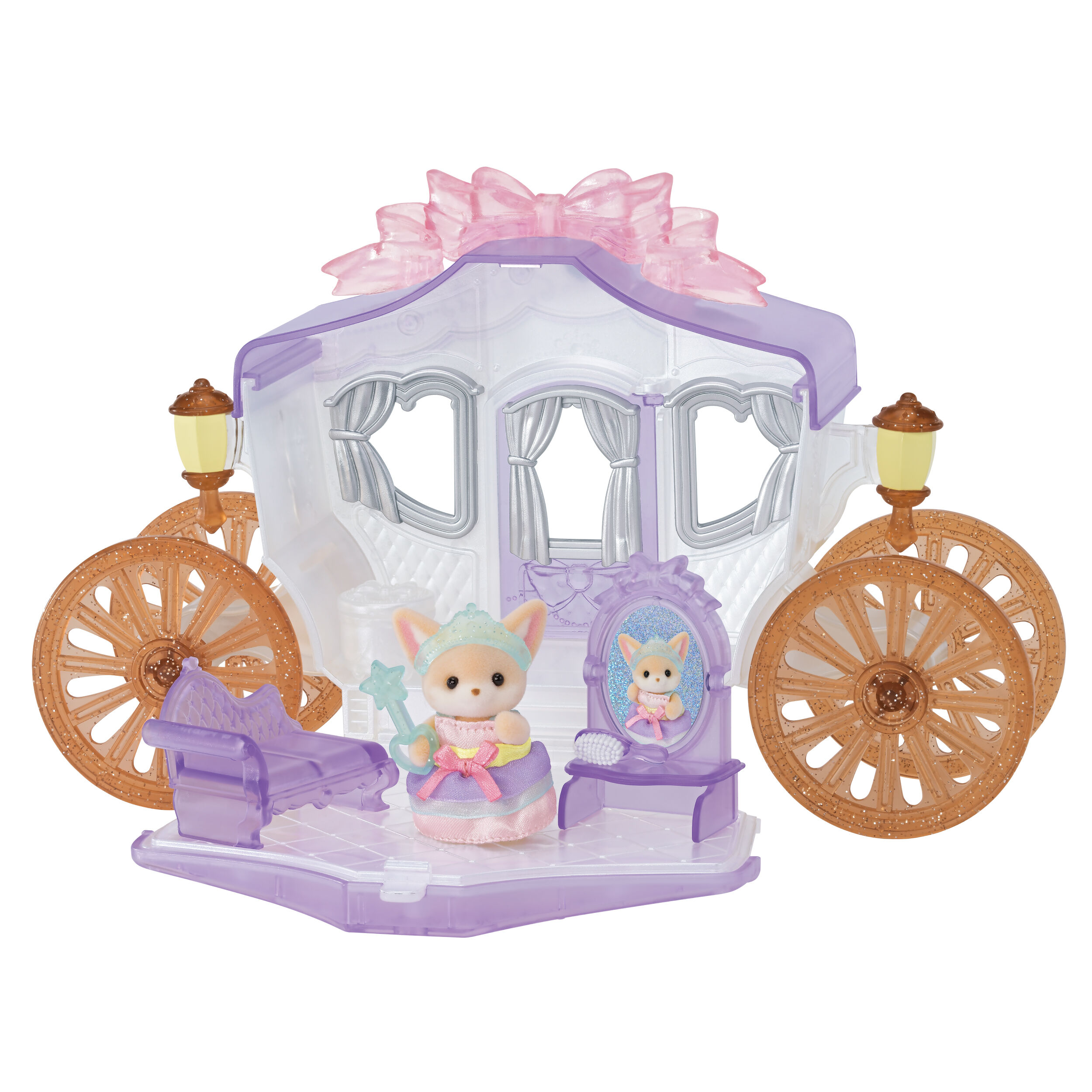 シルバニア　ブティック　ドレスショップ　プリンセス　馬車 プリンセスとおしゃれ馬車セット -フロスティクリスタルver