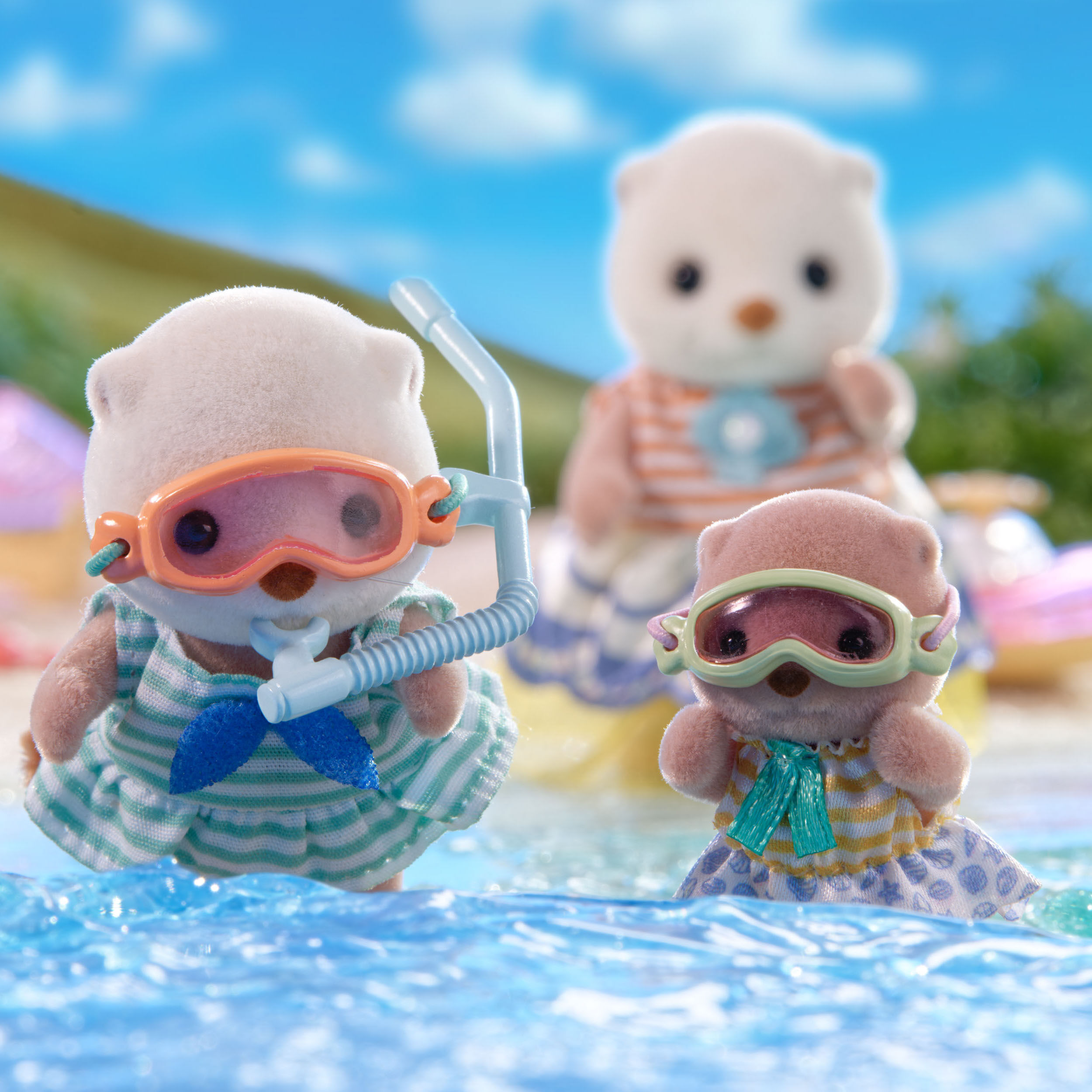 ラッコのきょうだい -海あそびセット- / 家具と人形セット