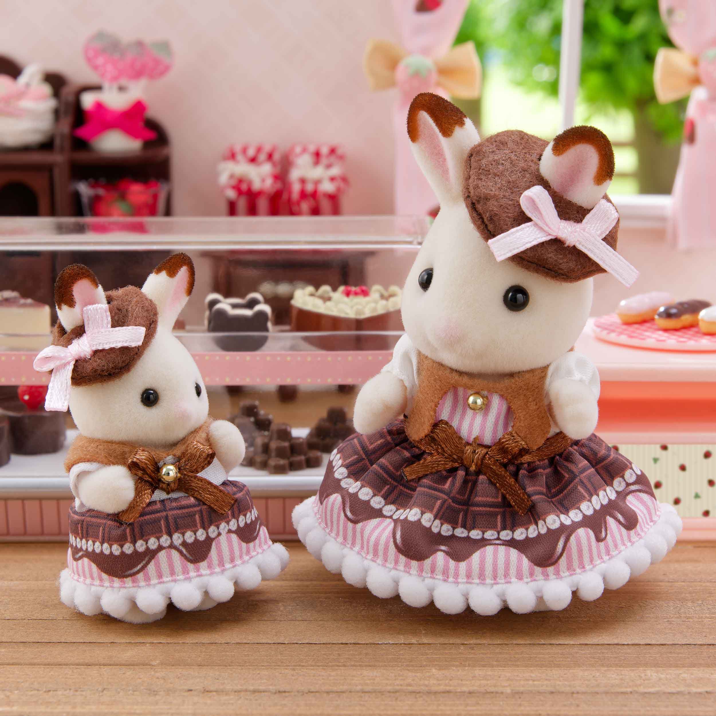 スイートチョコレートペアセット -ショコラウサギの女の子＆赤ちゃん- / すべて - シルバニアファミリーオンラインショップ