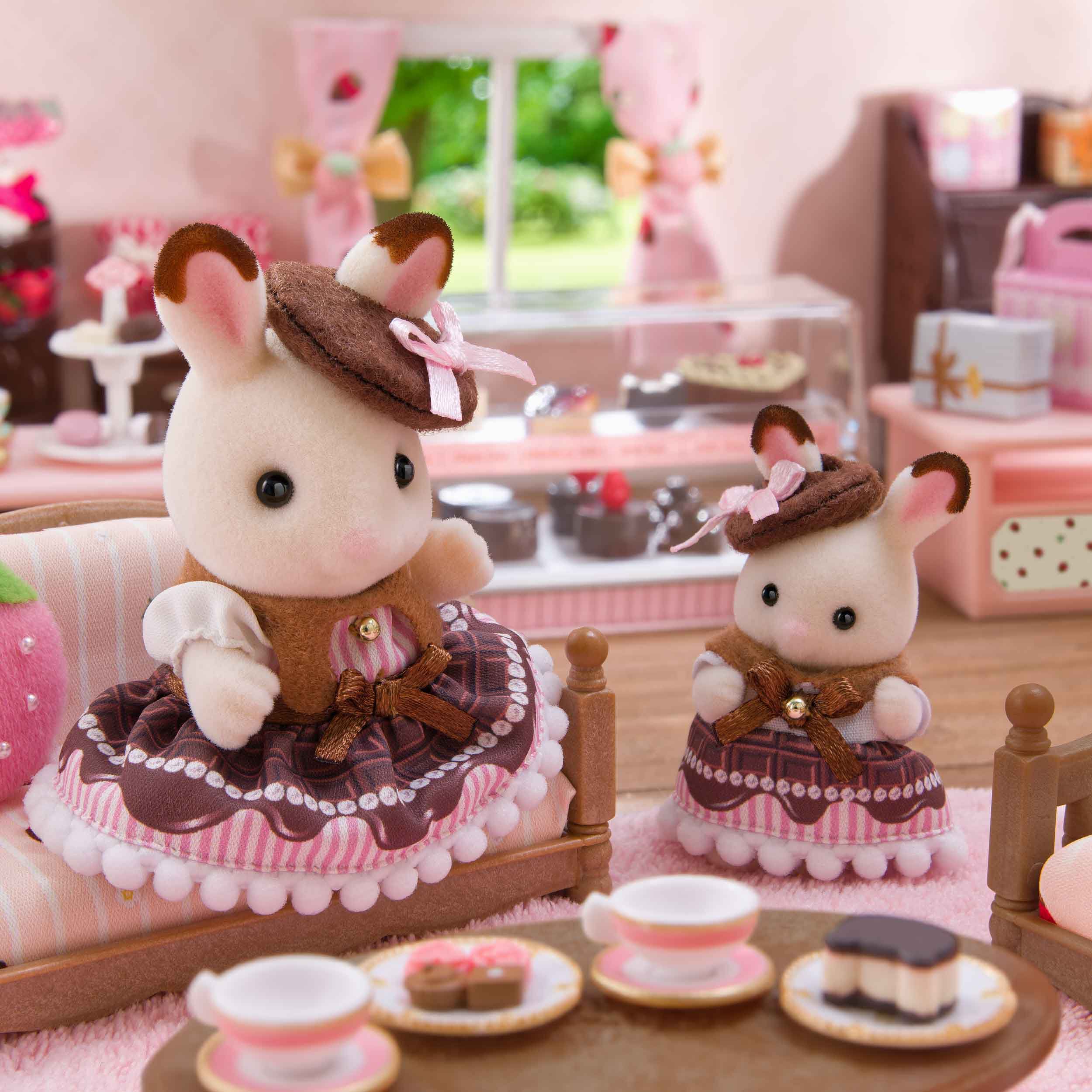 スイートチョコレートペアセット -ショコラウサギの女の子＆赤ちゃん