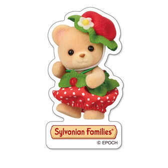 ステッカー　クマの赤ちゃん（いちご）