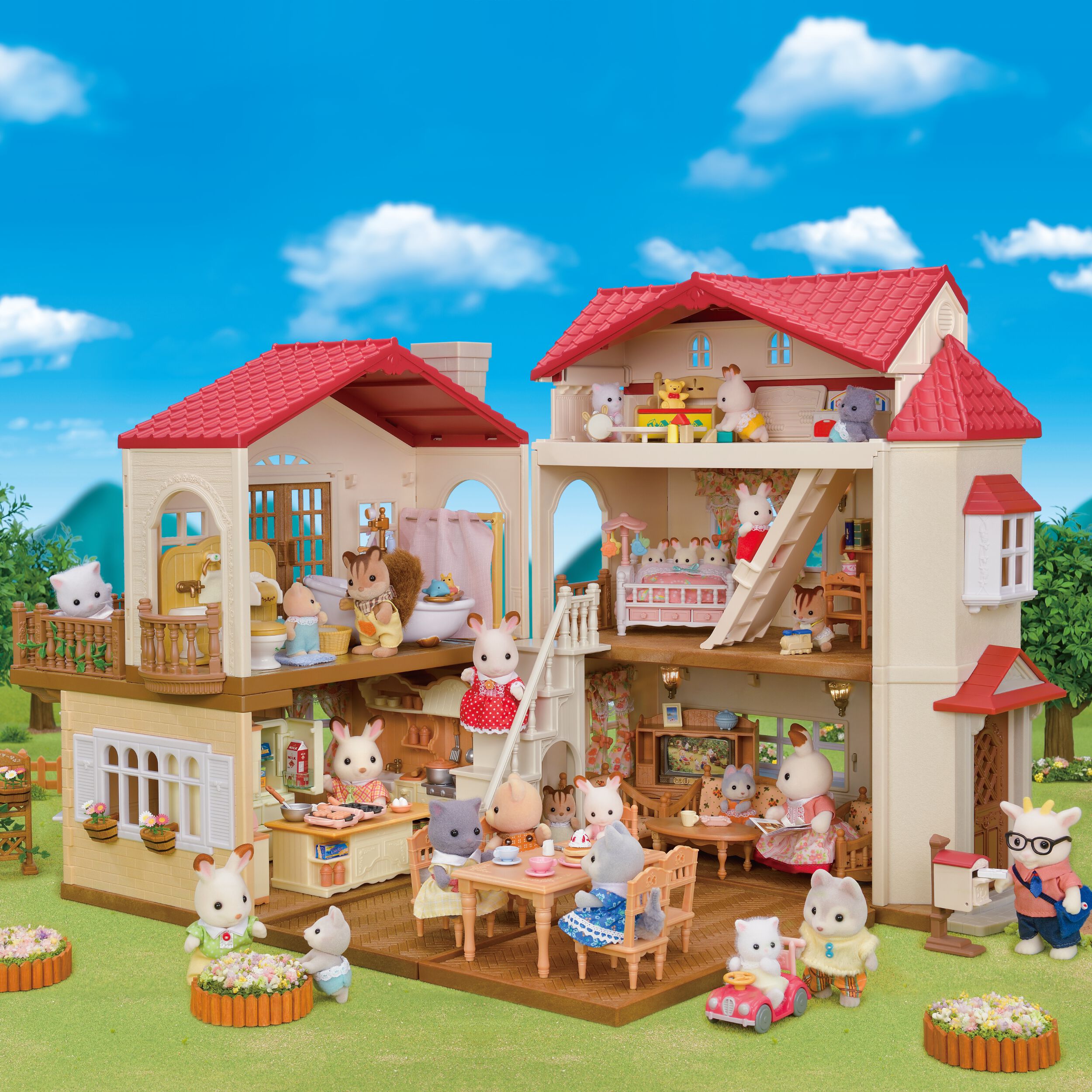 シルバニアファミリー 赤い屋根の大きなお家 - 趣味/おもちゃ