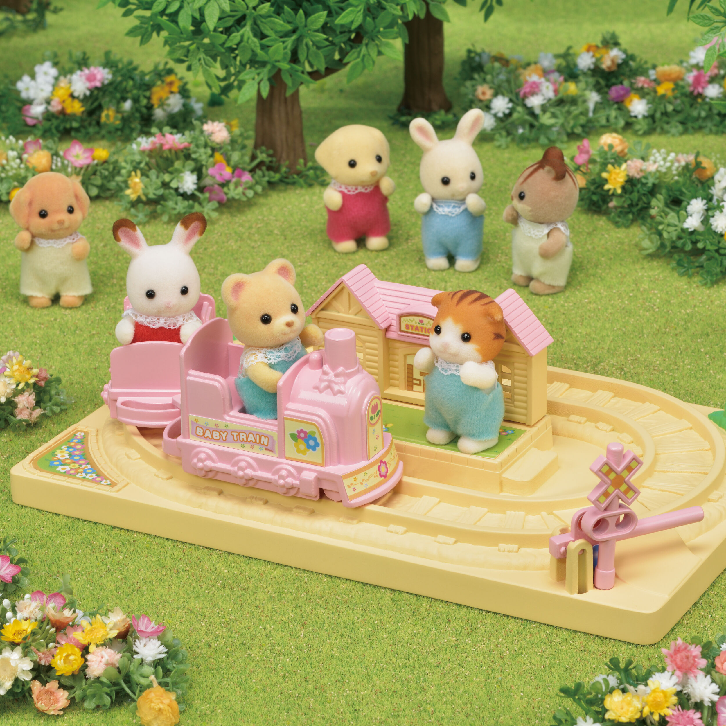 くましゃん&りんごぽしぇっとセット かわいい汽車ぽっぽセット / ほいくえん・ようちえん・学校
