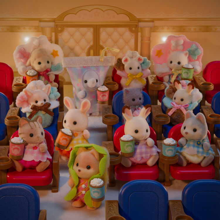 赤ちゃんシアターセット-マーガレットウサギ＆シマネコ- / 家具と人形  