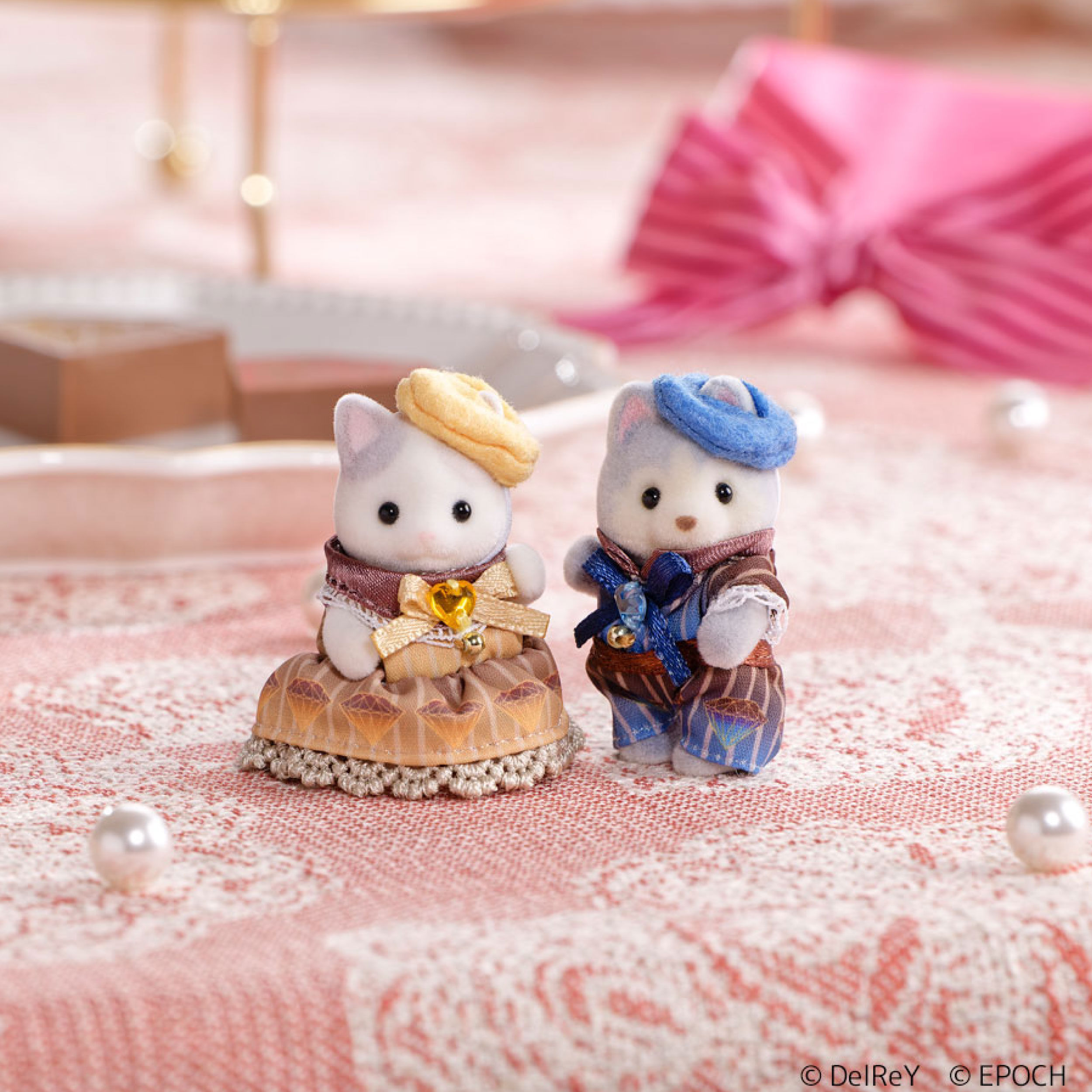 シルバニアファミリー×デルレイ ラテネコの赤ちゃん＆ハスキーの