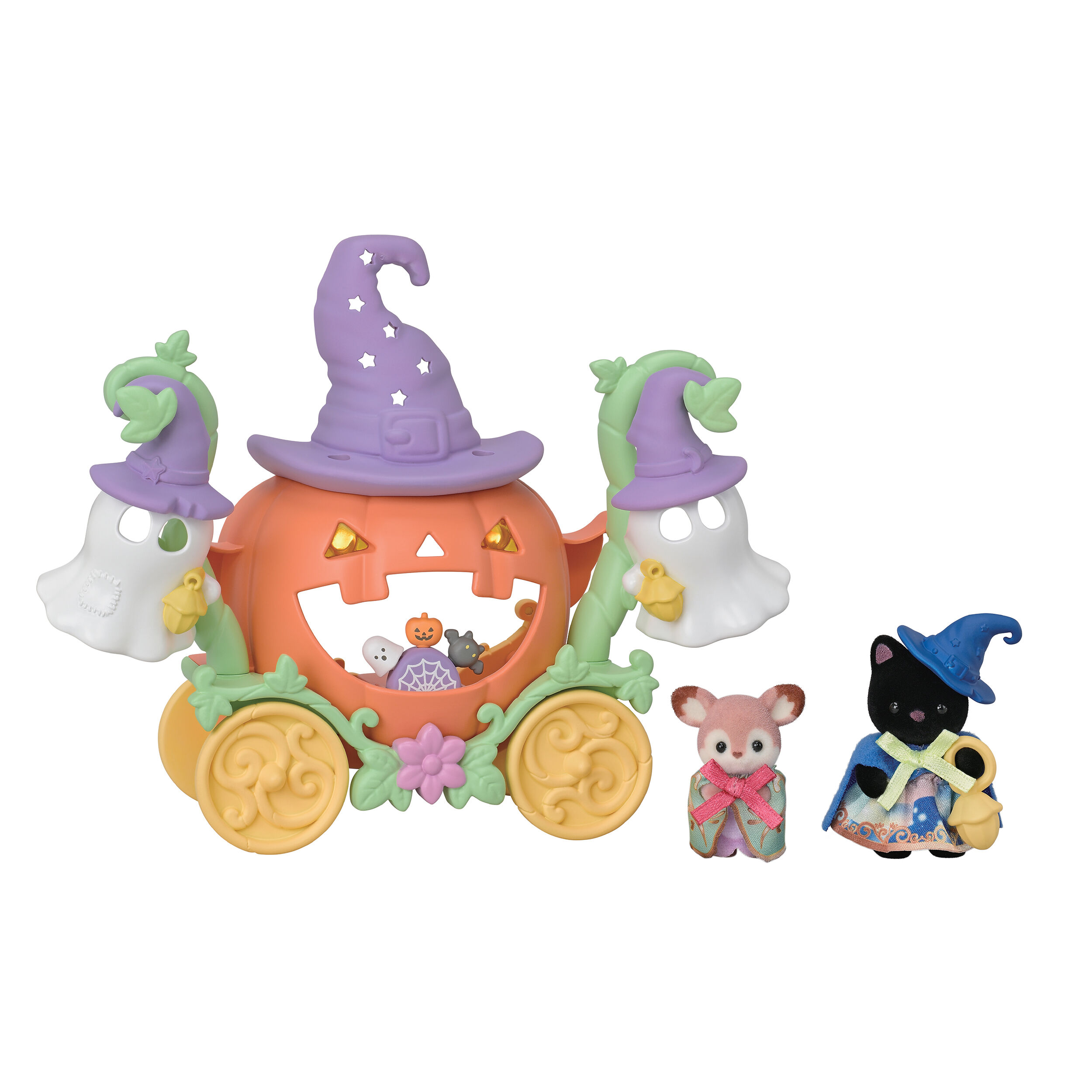 ハロウィンおばけとかぼちゃの馬車セット / 家具と人形セット