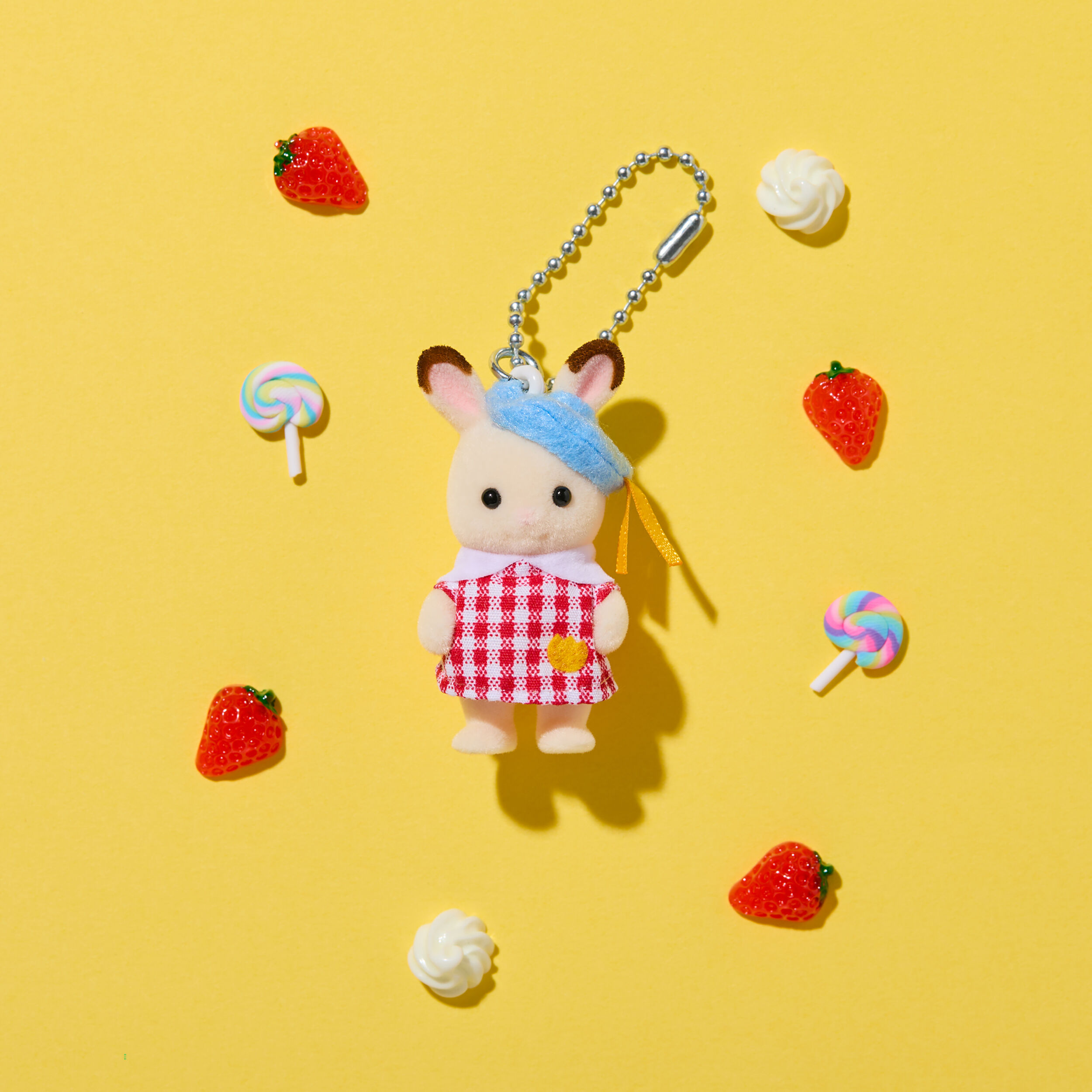 シルバニアファミリー アザラシ ショコラうさぎ　ハスキー キーホルダー セット 赤ちゃんシアターセット -ショコラウサギ＆ハスキー- / 家具と