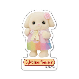 ステッカー　フローラウサギの赤ちゃん（にじいろ服）