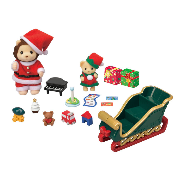 ライオンサンタのクリスマスセット / 家具と人形セット - シルバニアファミリーオンラインショップ