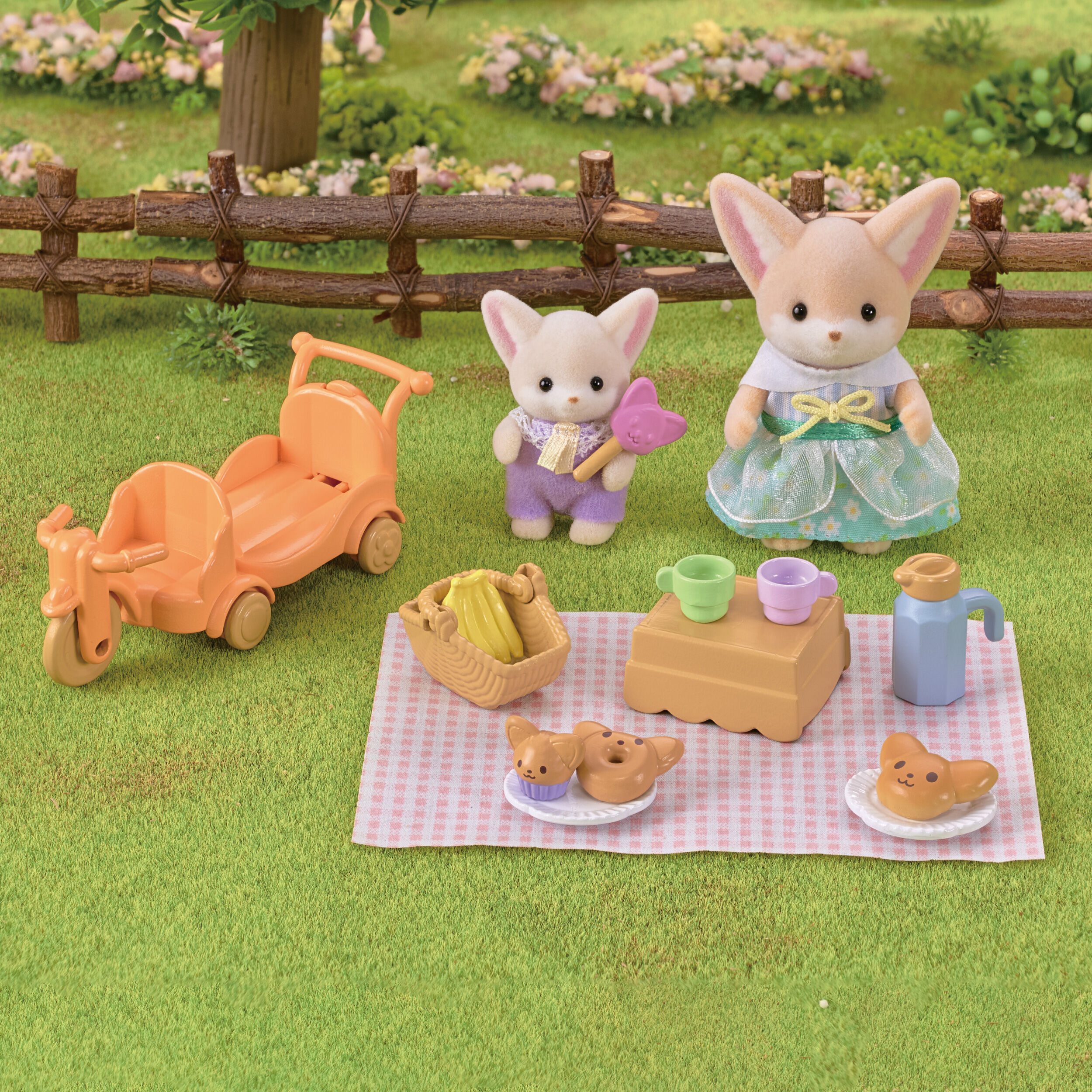 なかよしピクニックセット-フェネックきょうだい- / 家具と人形セット