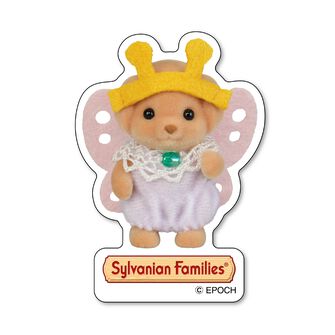 シルバニアファミリー　ステッカー　トイプードルの赤ちゃん（ちょうちょ）