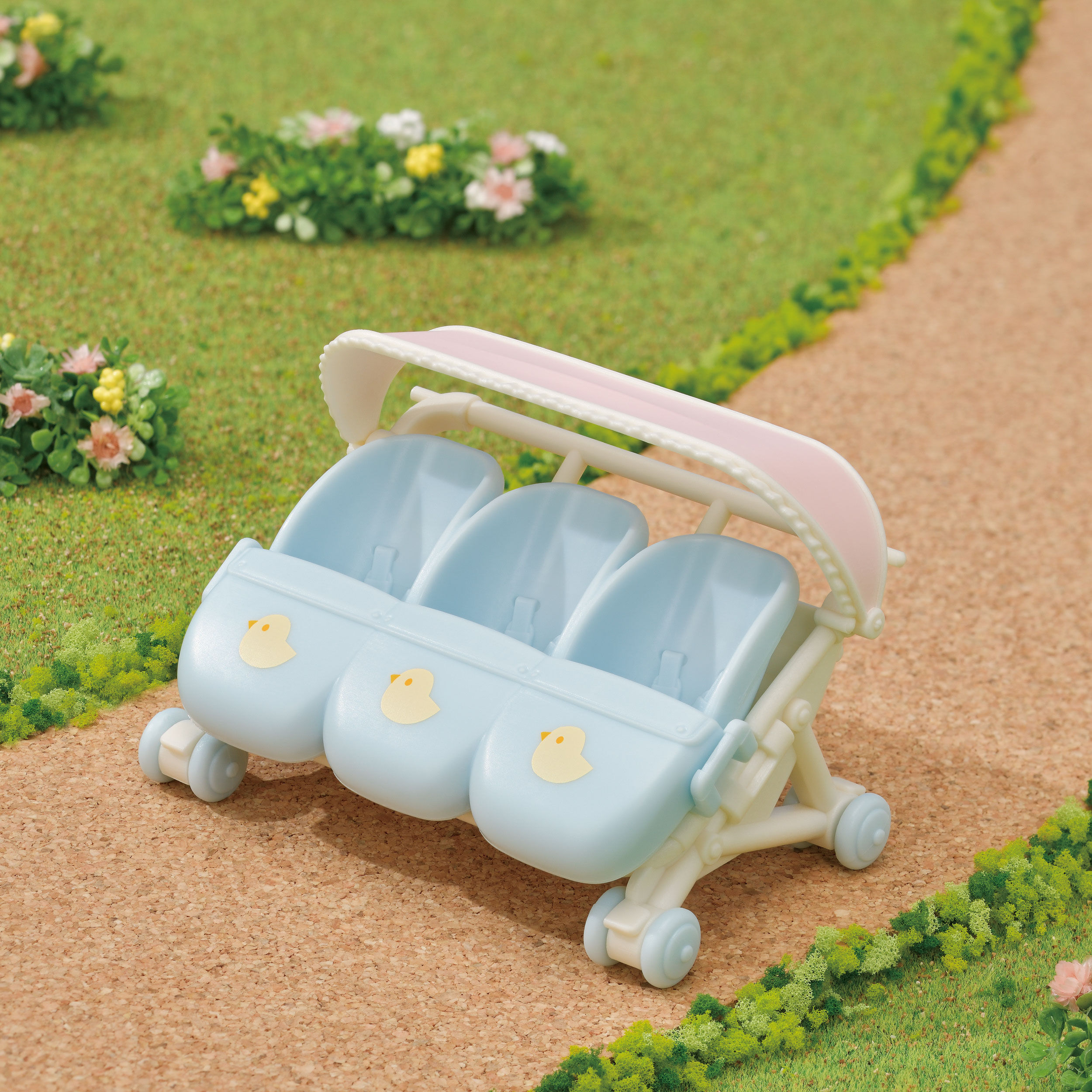 シルバニア　ハンドメイド家具　SPICE ugiko様 みつごちゃんベビーカー / 家具 - シルバニアファミリー