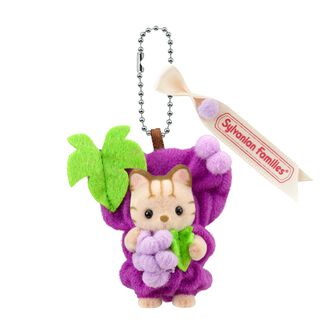 シルバニアファミリーキーチェーン シマネコの赤ちゃん -ぶどう-